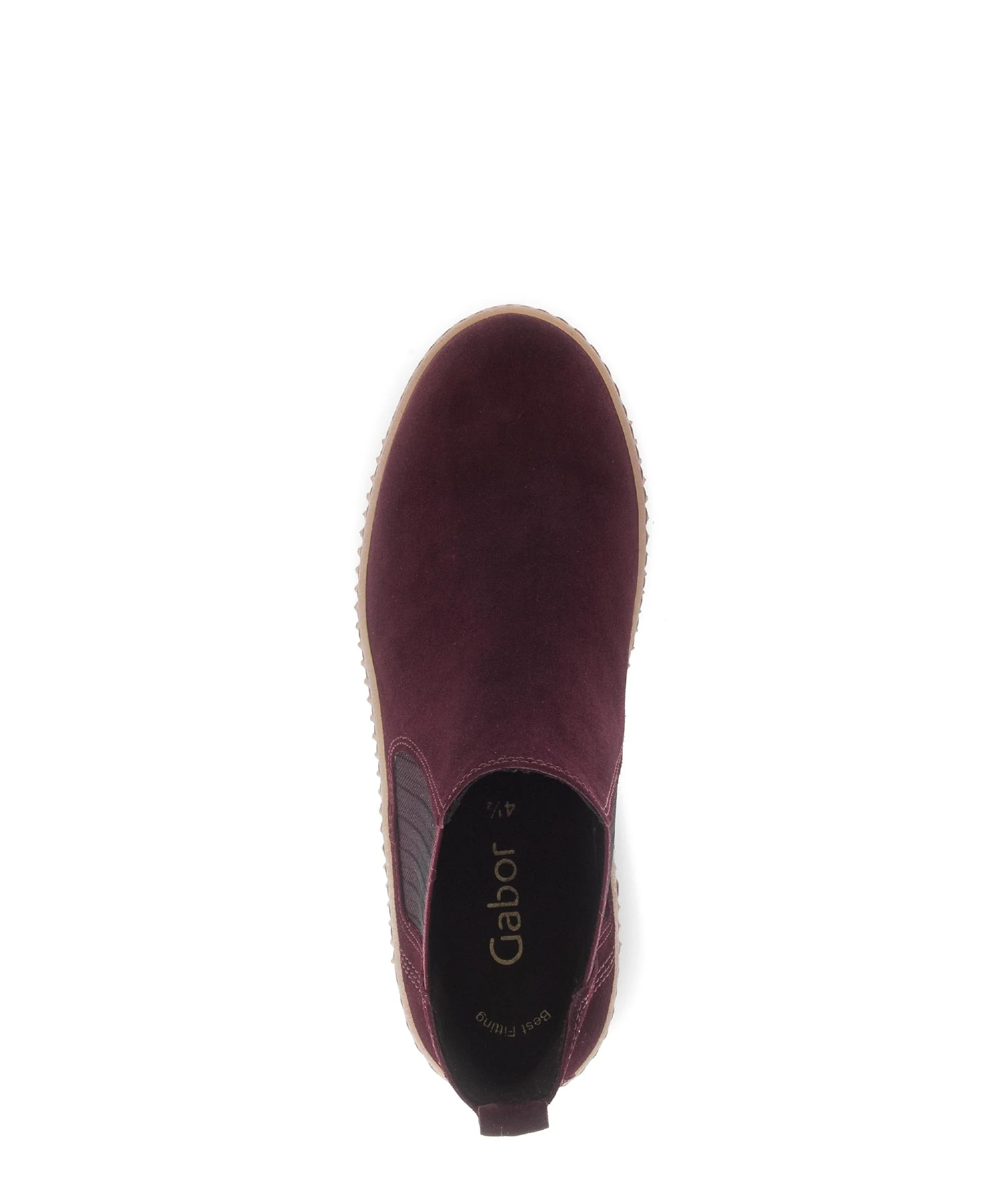 Bottines chelsea rouges en/Nubuck - Image 3