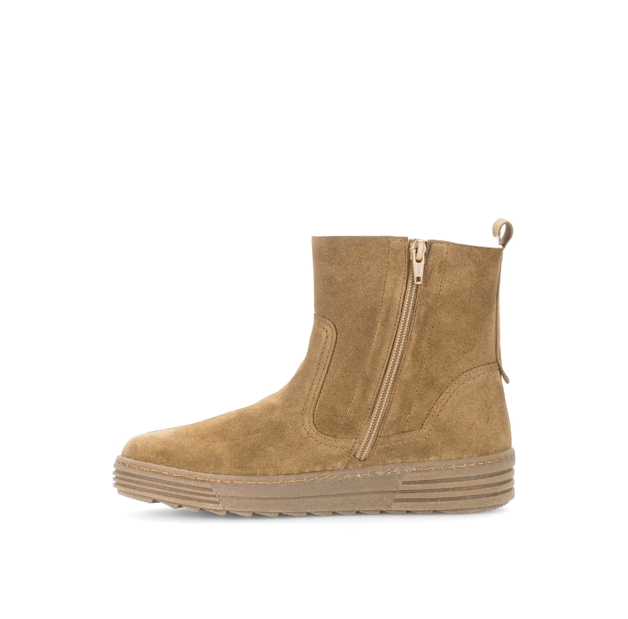 Bottines Cognac en cuir velours - doublure intérieure chaude - Image 2