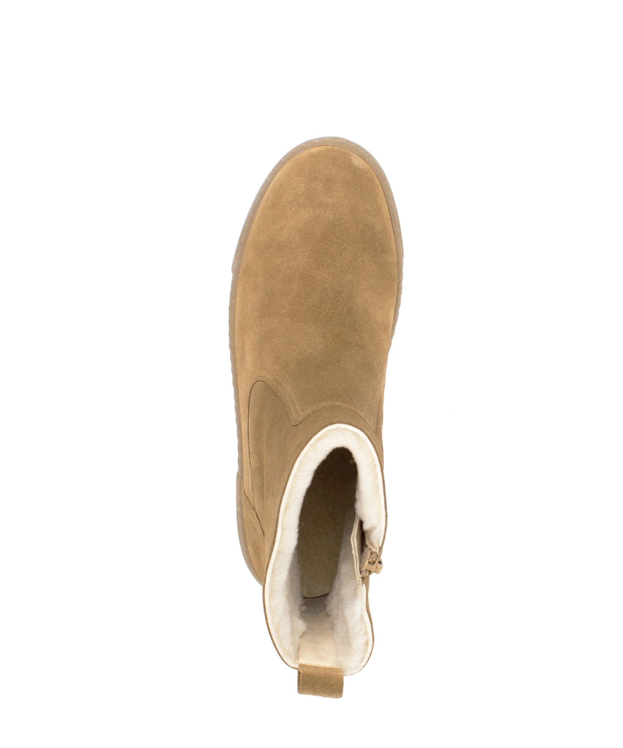 Bottines Cognac en cuir velours - doublure intérieure chaude - Image 5