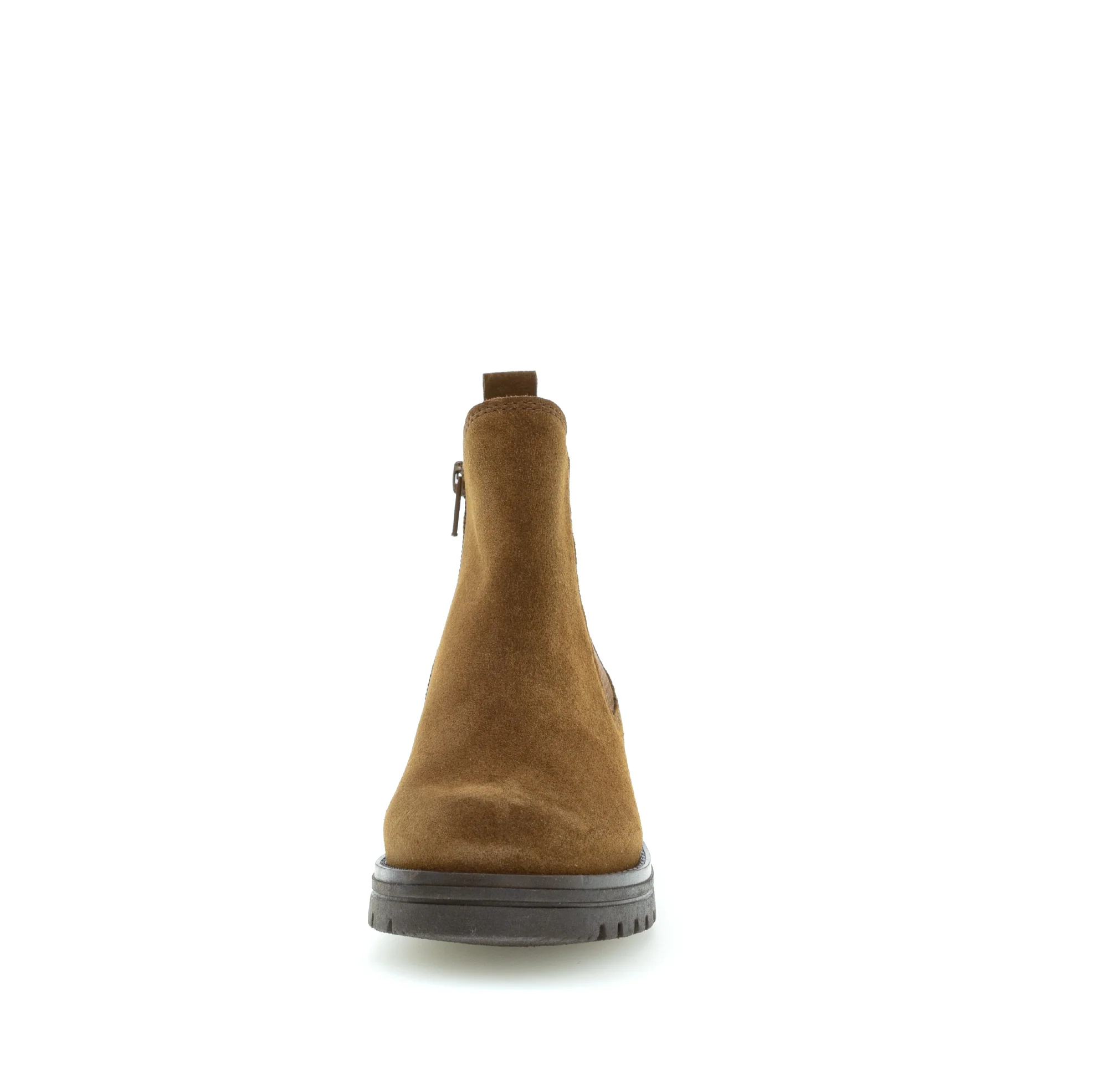 Bottines cognac en cuir velours - Image 4