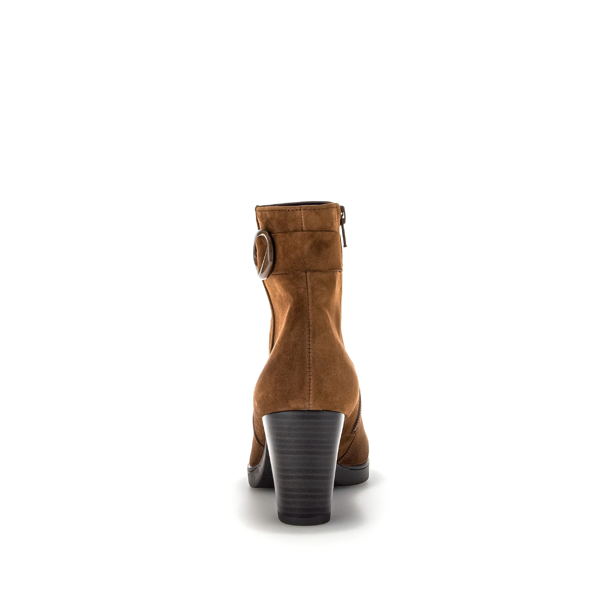 Bottines cognac en velours - Image 6