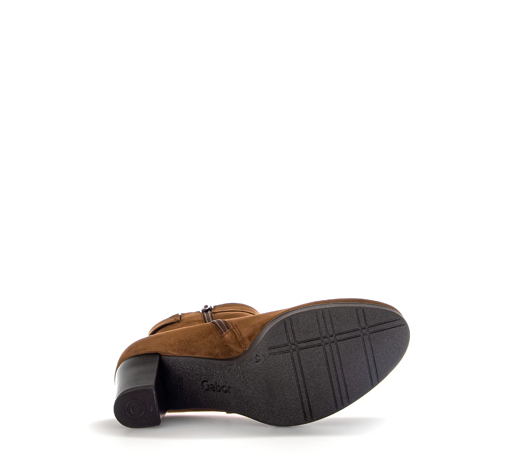 Bottines cognac en velours - Image 7