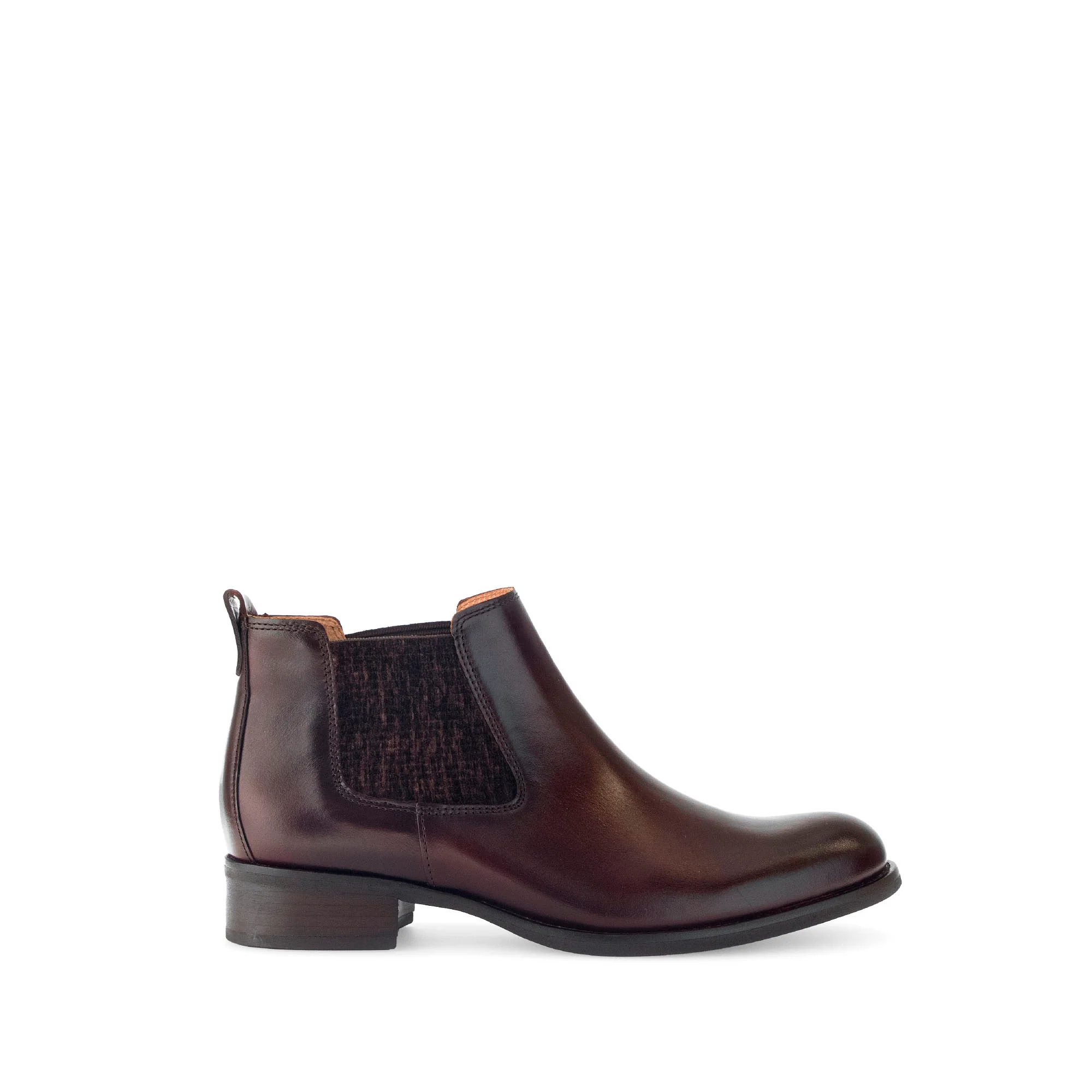 Bottines cognacs en cuir lisse