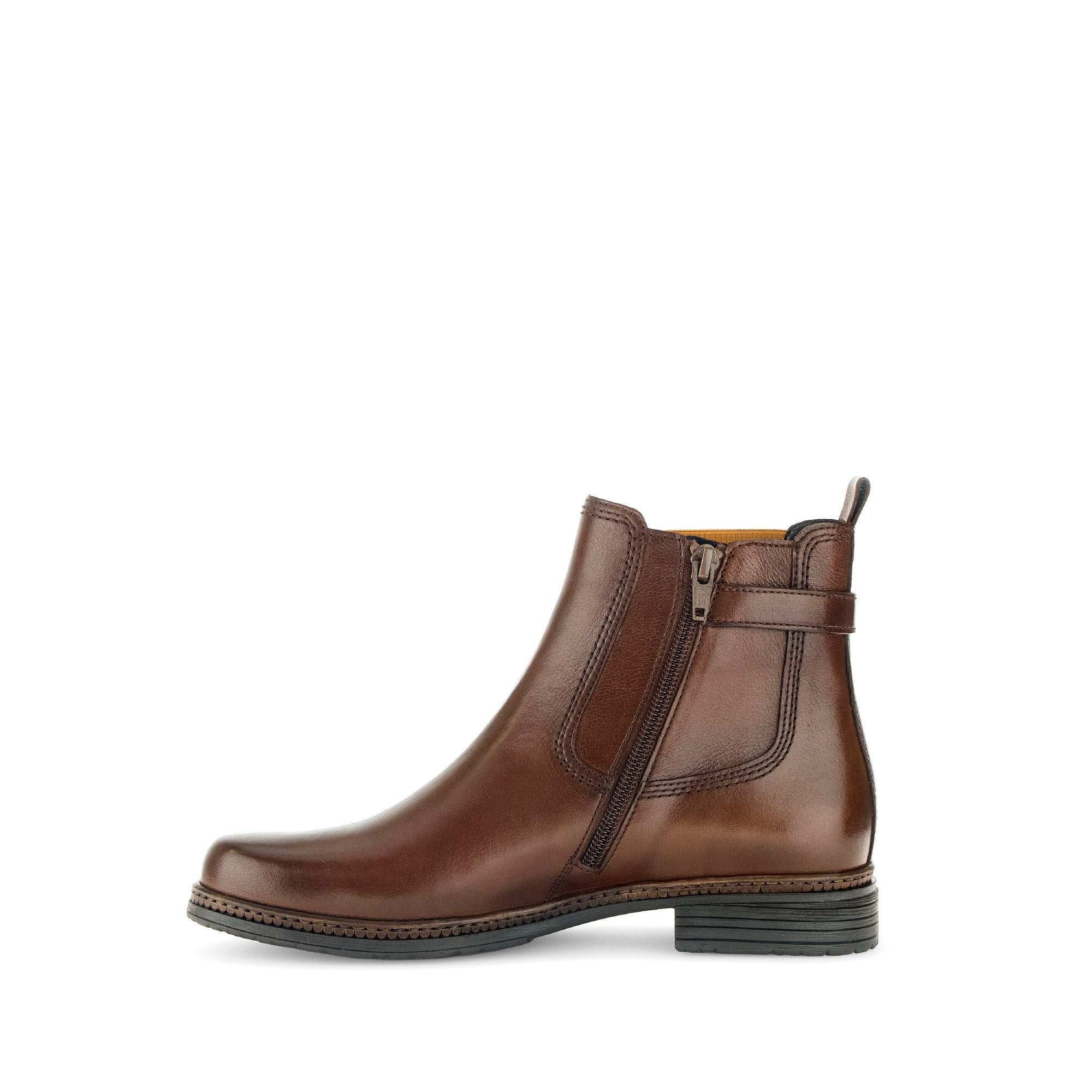 Bottines cognacs en cuir lisse - Image 2