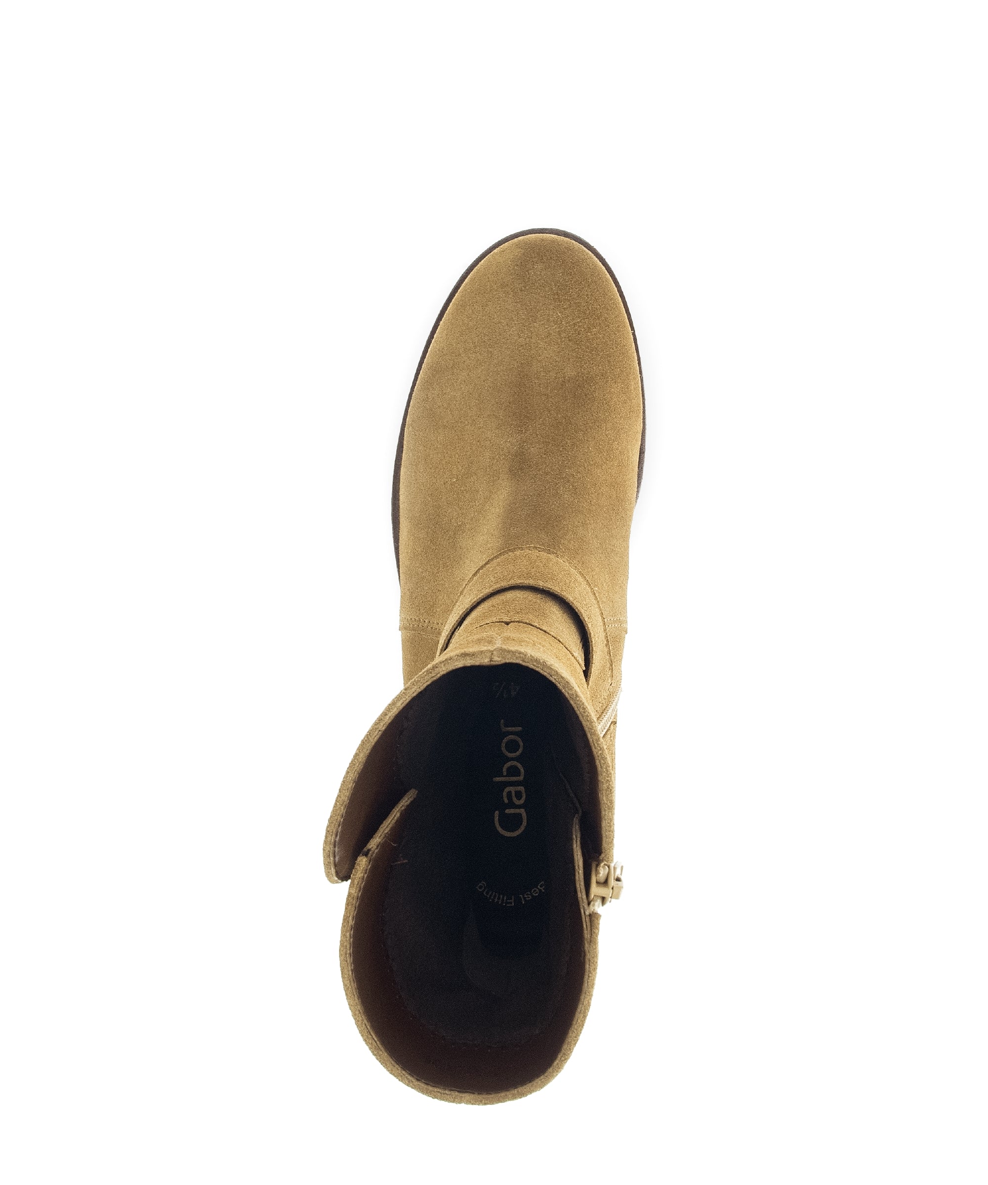 Bottines cognacs en cuir velours - Image 6