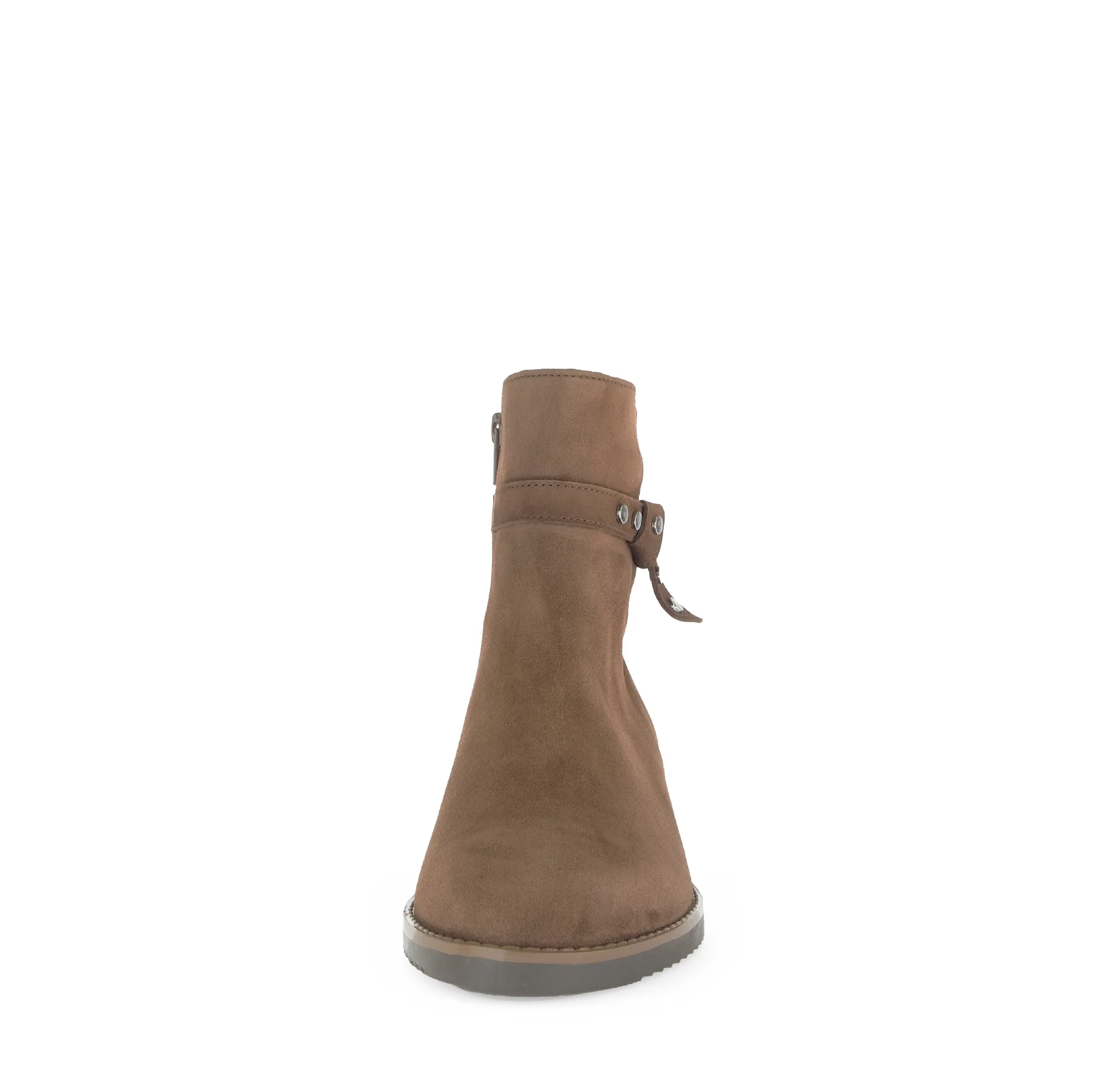 Bottines cognacs en velours - Image 4