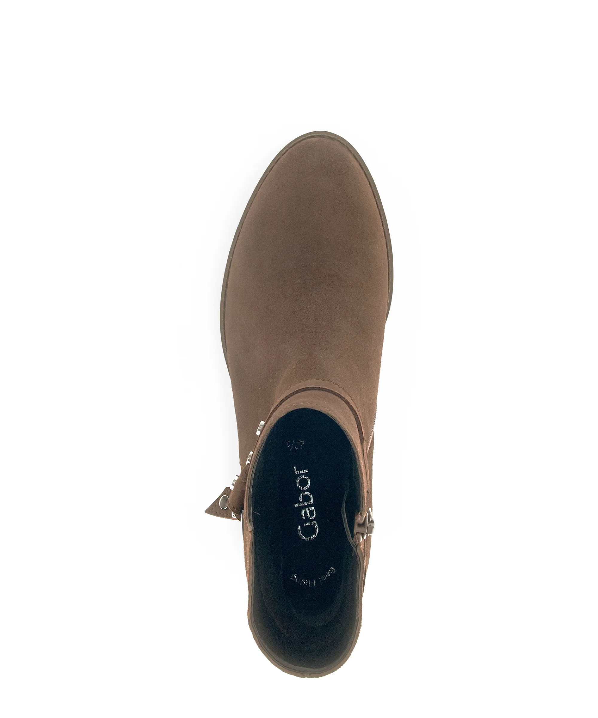 Bottines cognacs en velours - Image 6