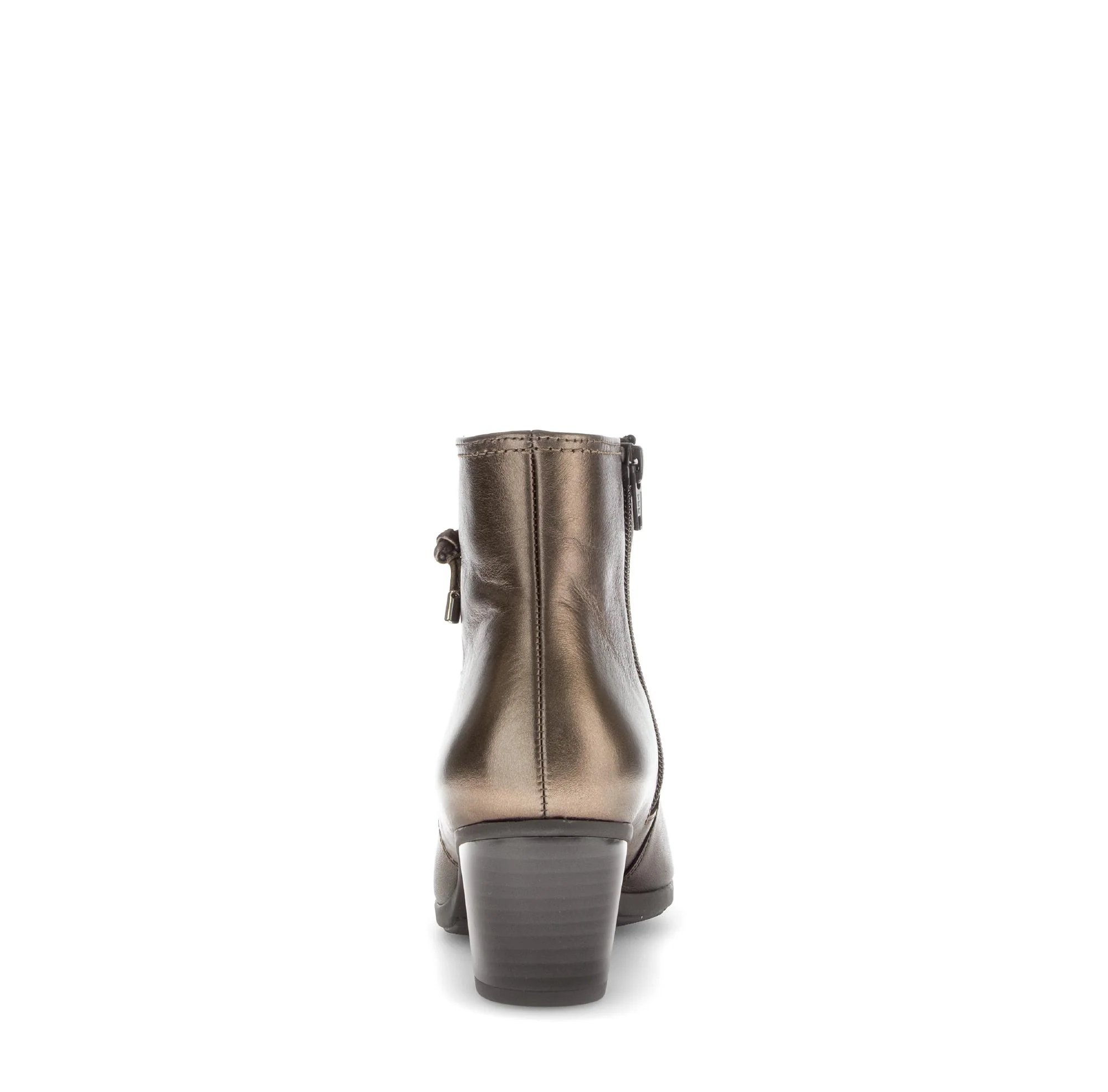 Bottines bronze en cuir lisse - Image 4