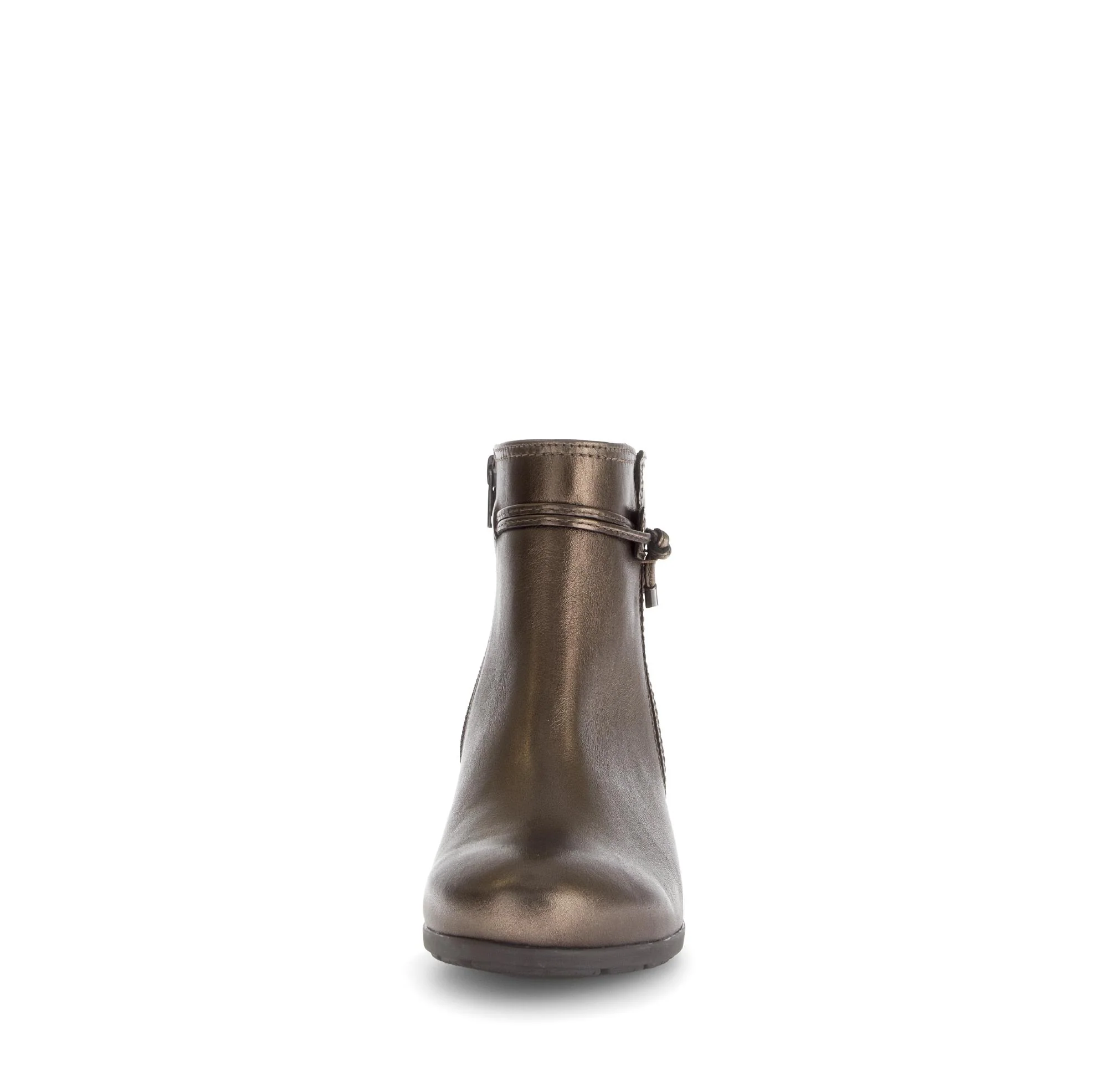 Bottines bronze en cuir lisse - Image 5