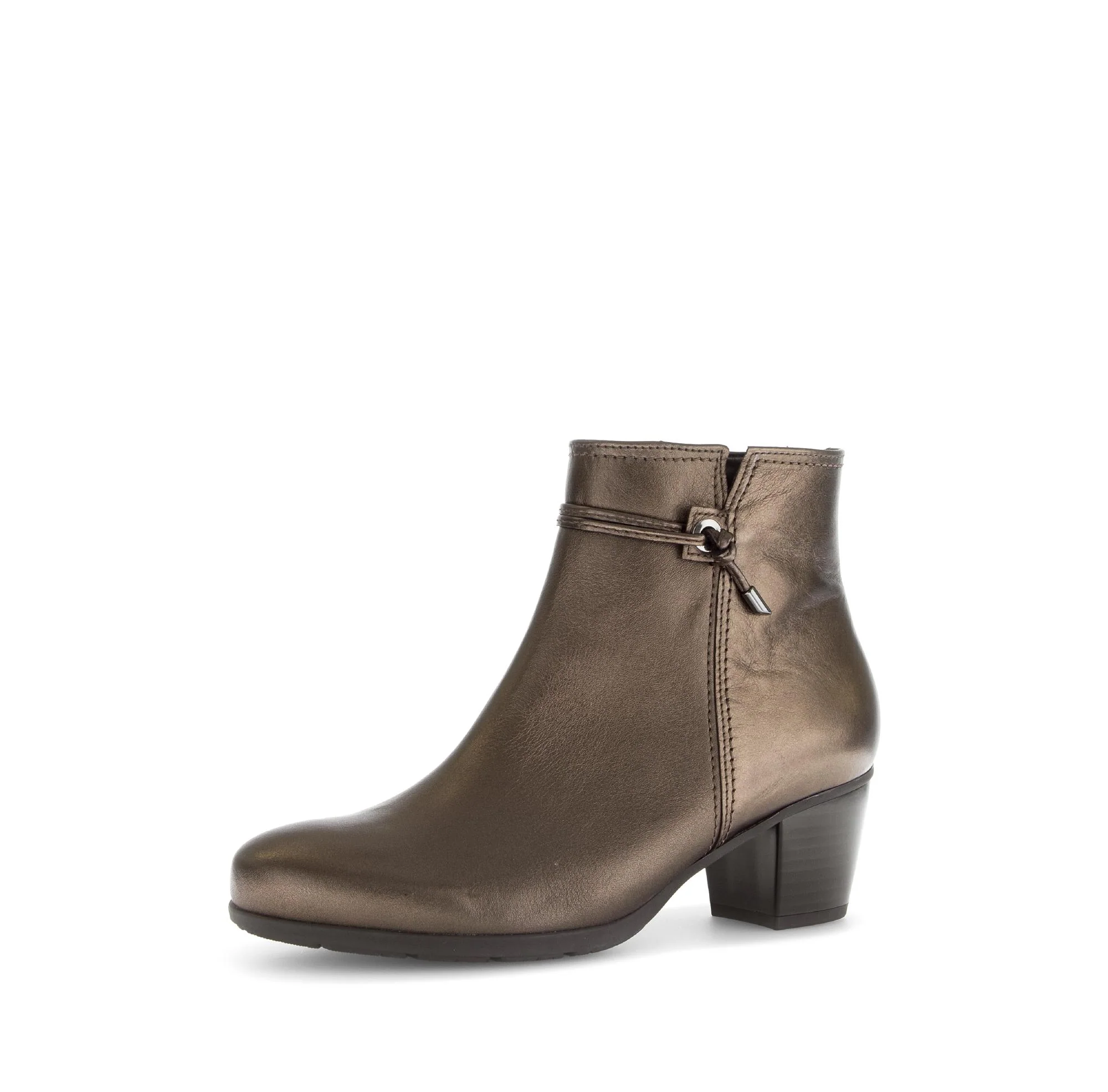 Bottines bronze en cuir lisse - Image 6