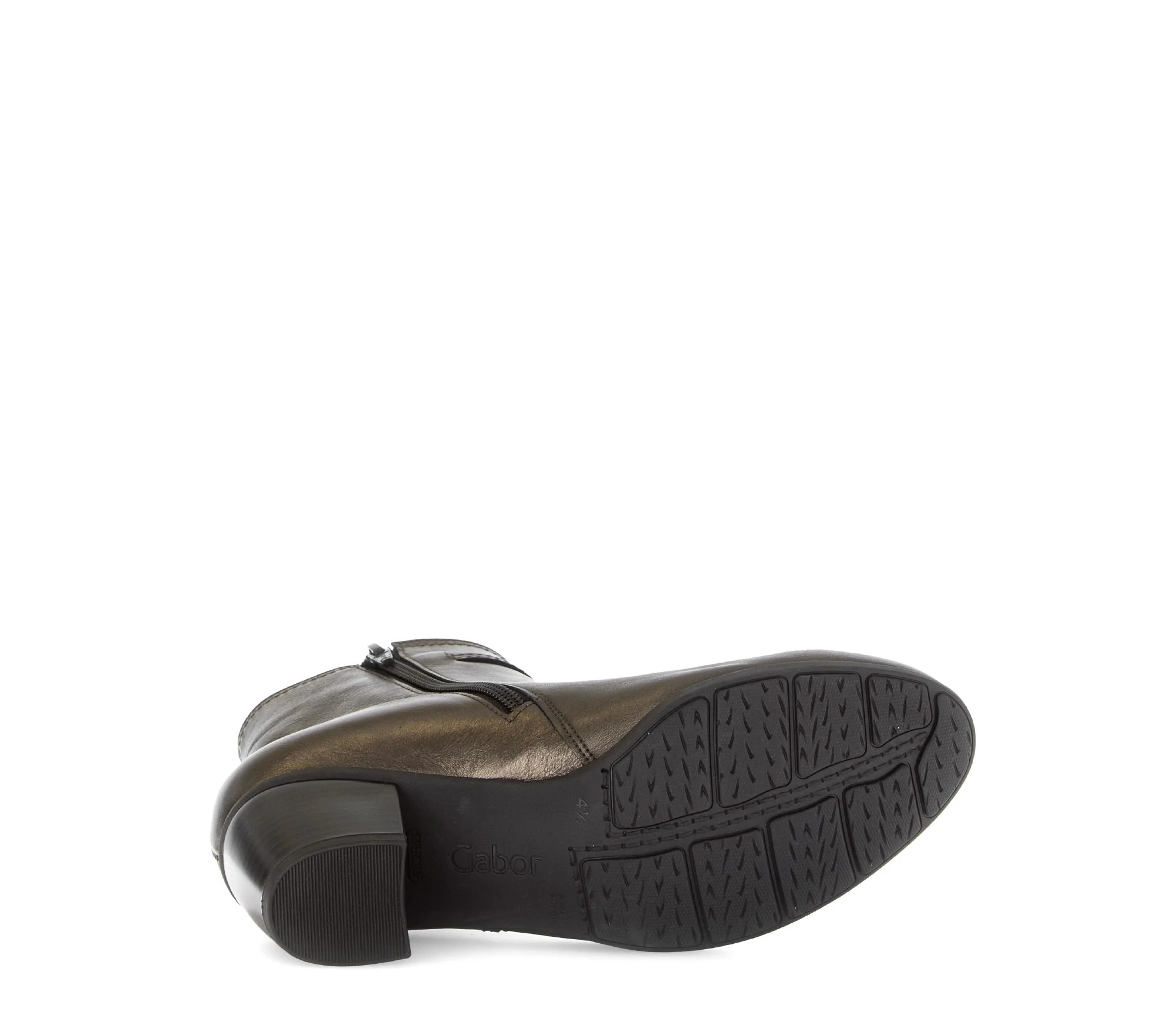 Bottines bronze en cuir lisse - Image 7