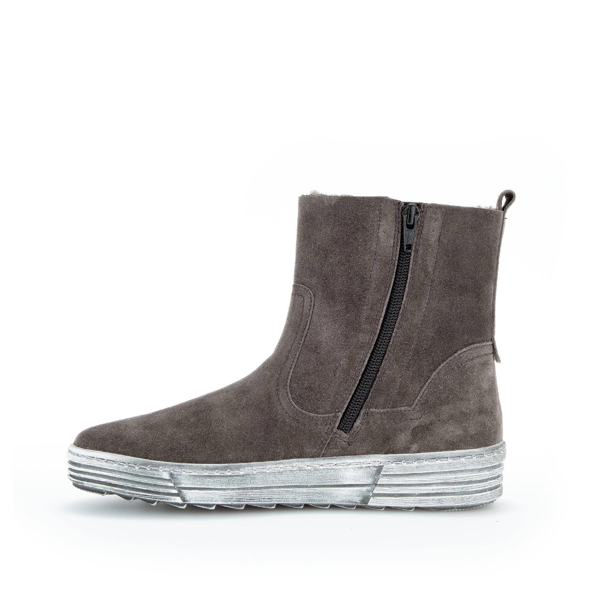 Bottines grises en cuir - Image 2