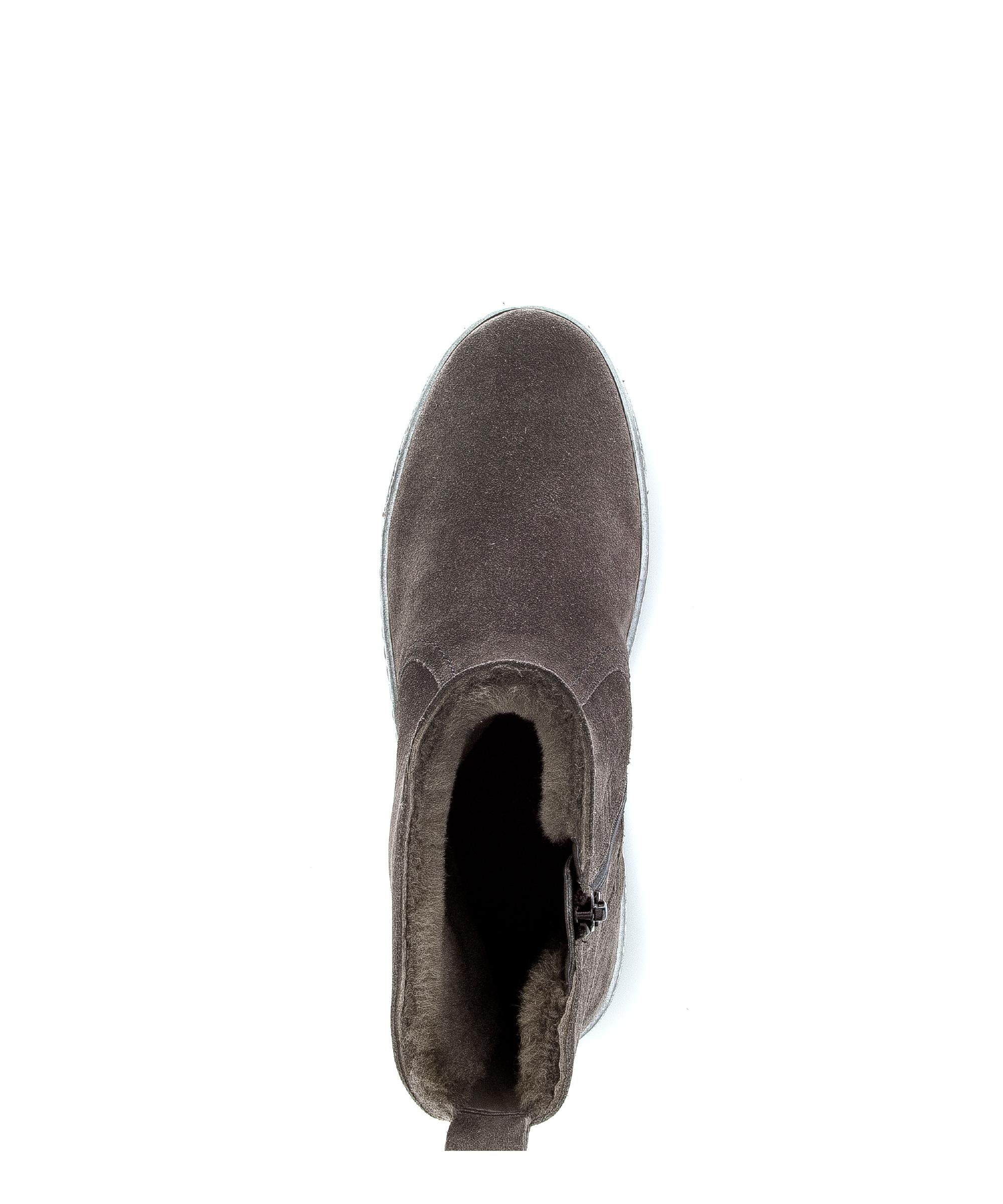 Bottines grises en cuir - Image 3