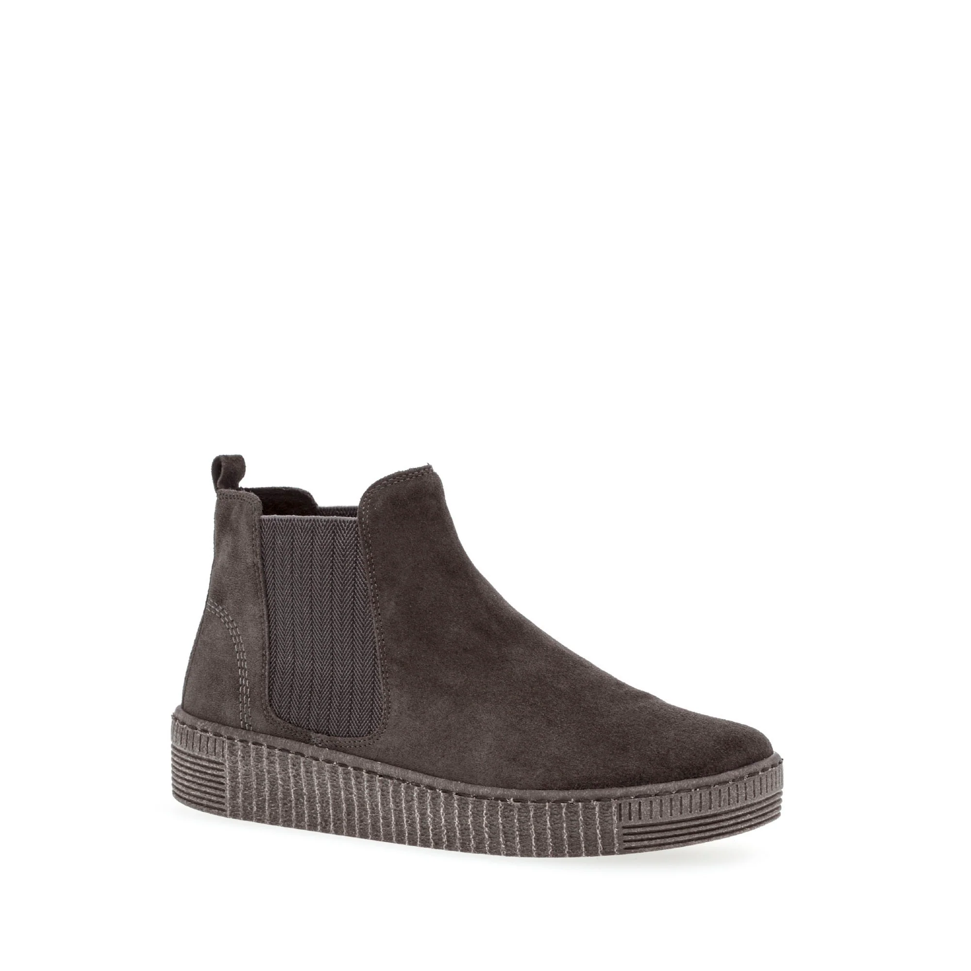 Bottines grises en velours - Image 3
