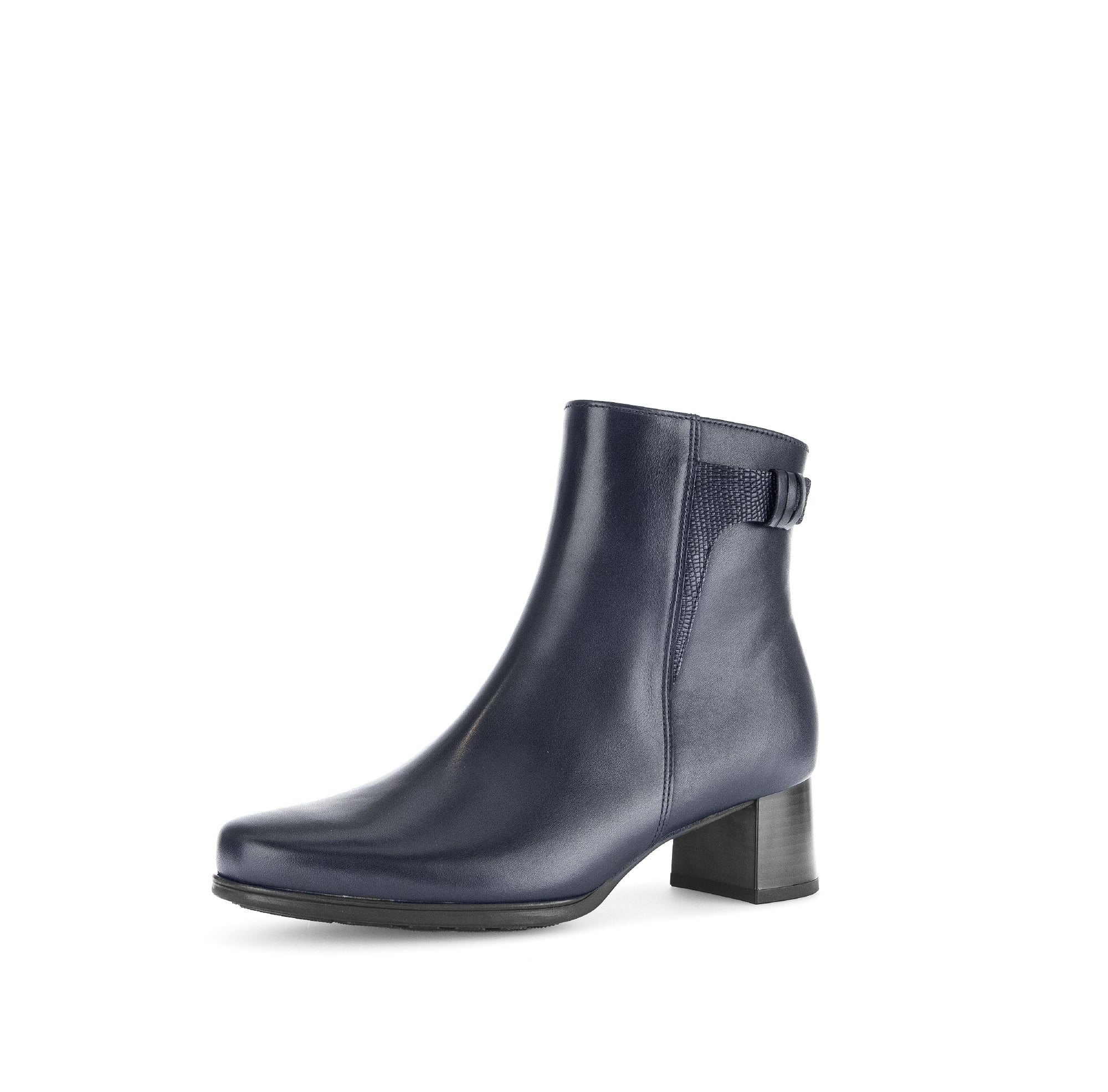Bottines marine en combinaison cuirs - Image 3