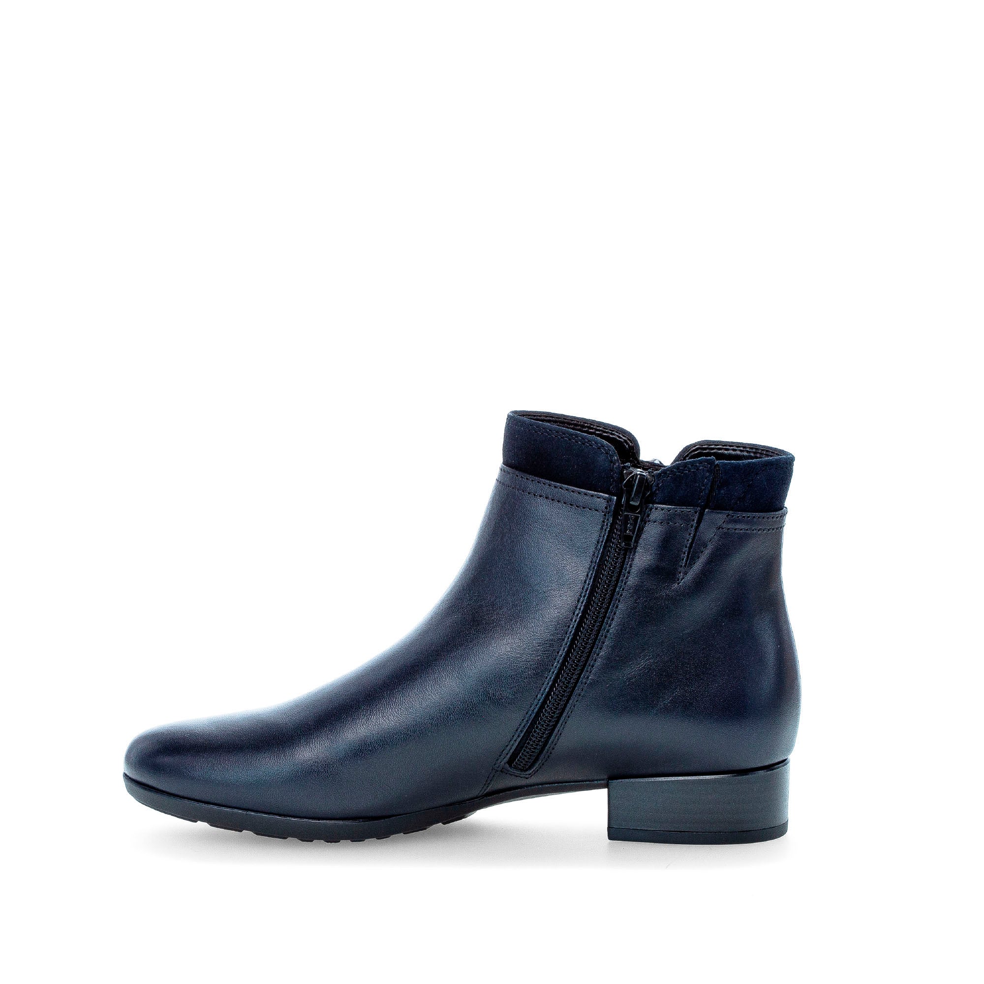 Bottines marine en combinaison cuirs - Image 2