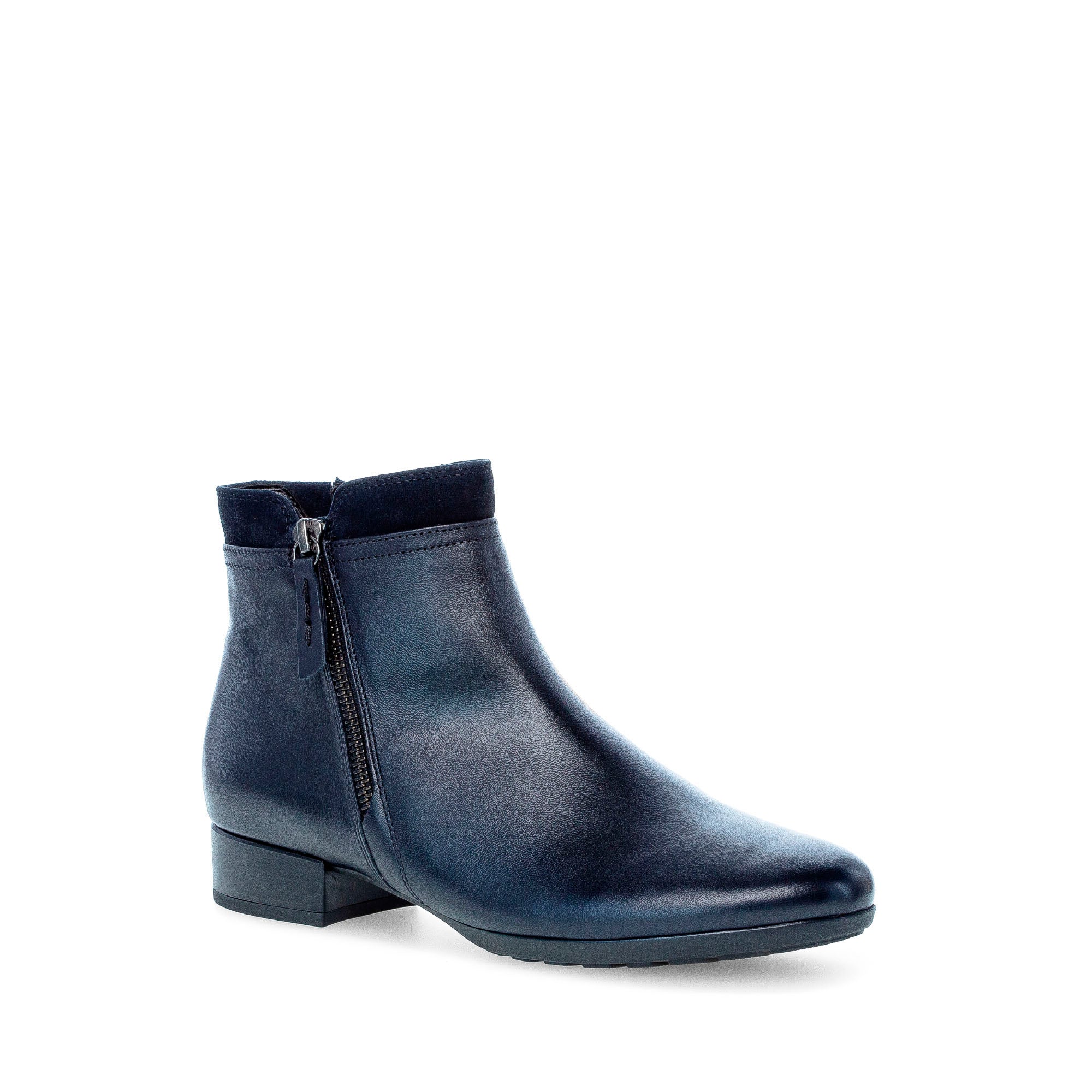 Bottines marine en combinaison cuirs - Image 3