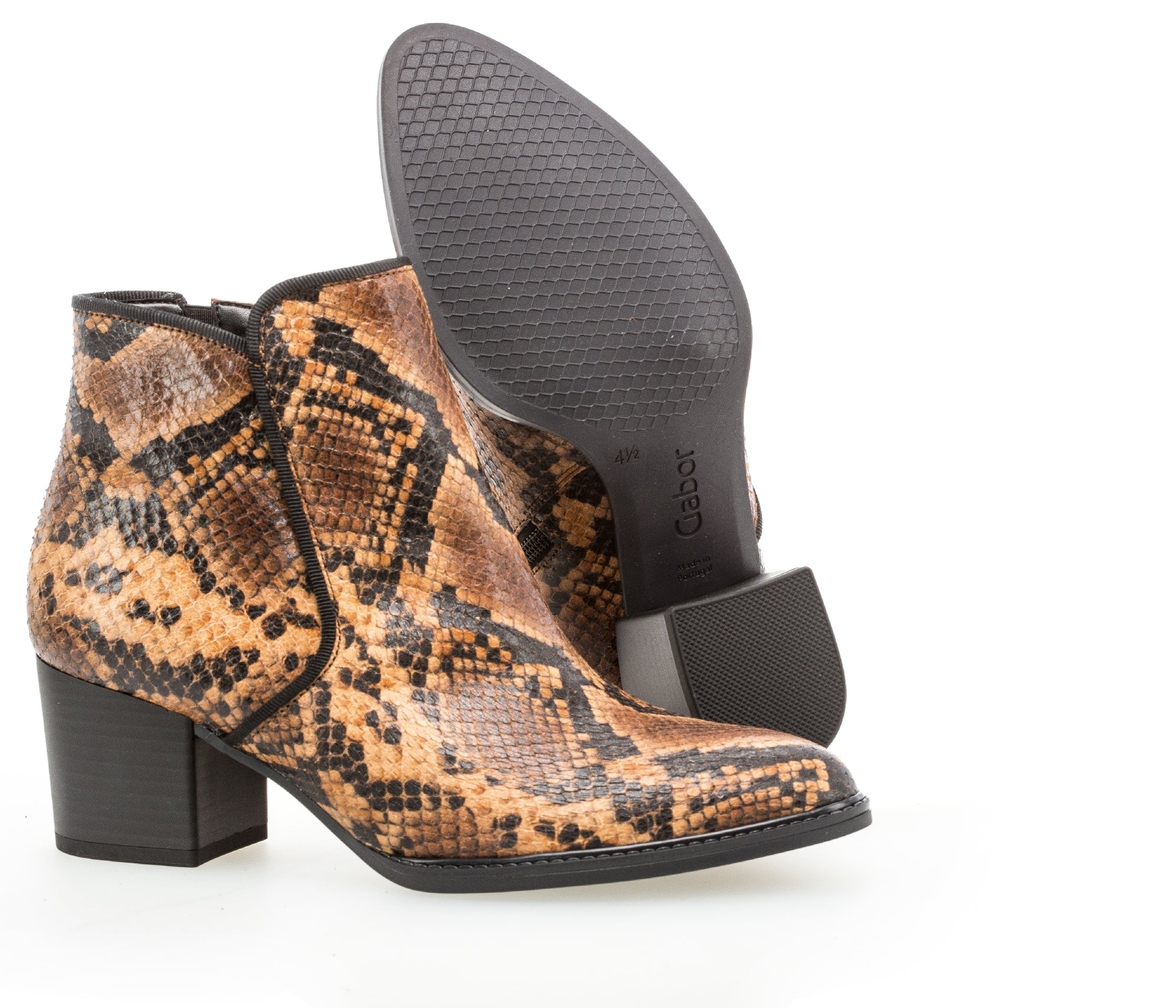 Bottines marron en cuir - Image 4