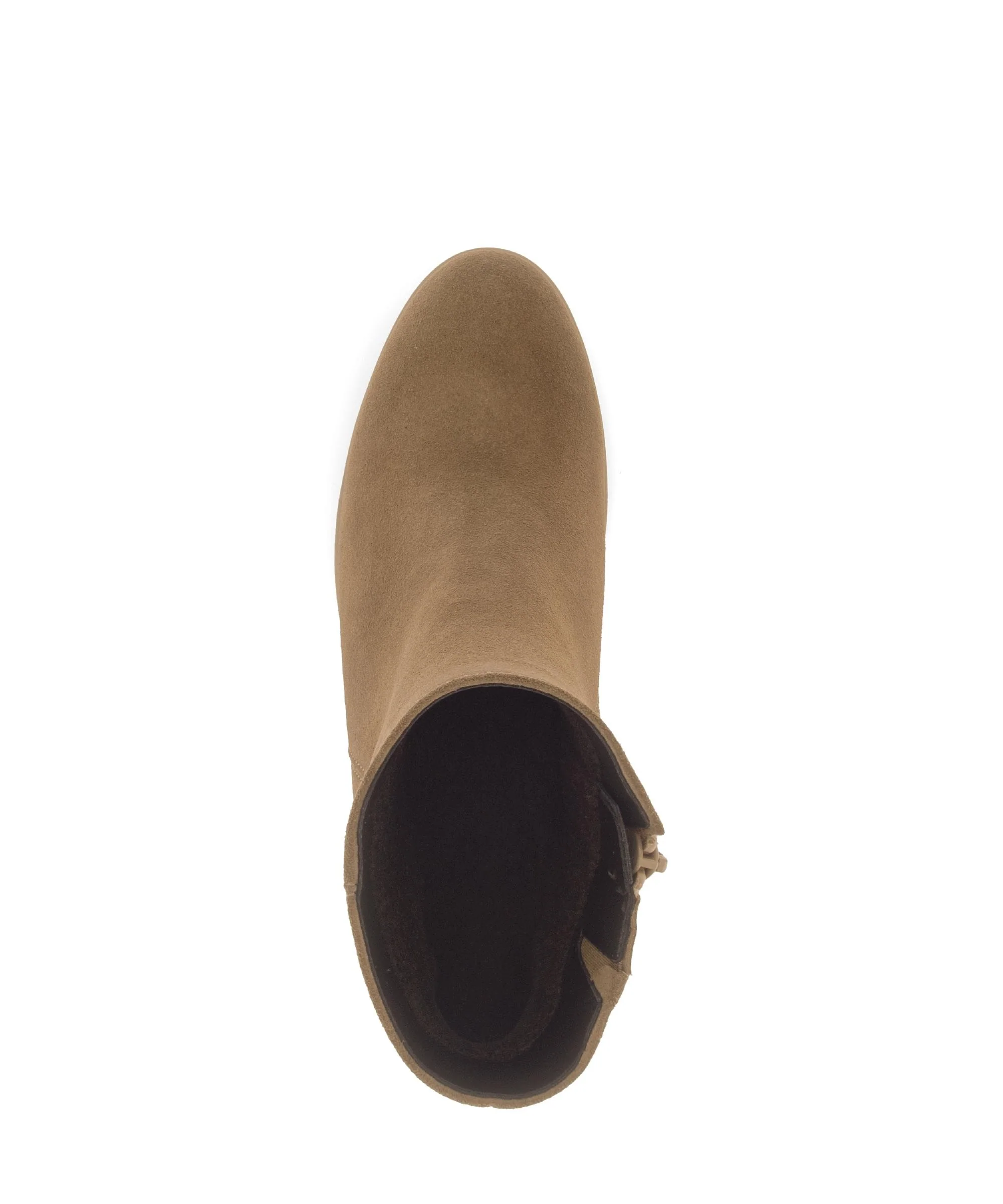 Bottines compensées cognac en Nubuck - Image 3