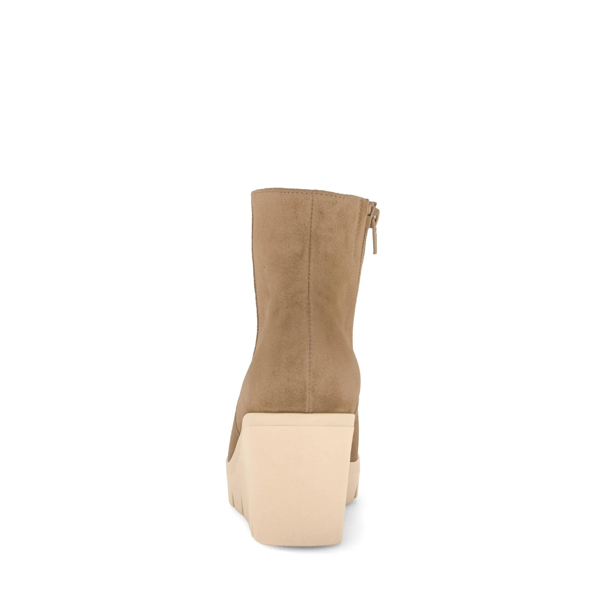 Bottines compensées cognac en Nubuck - Image 4