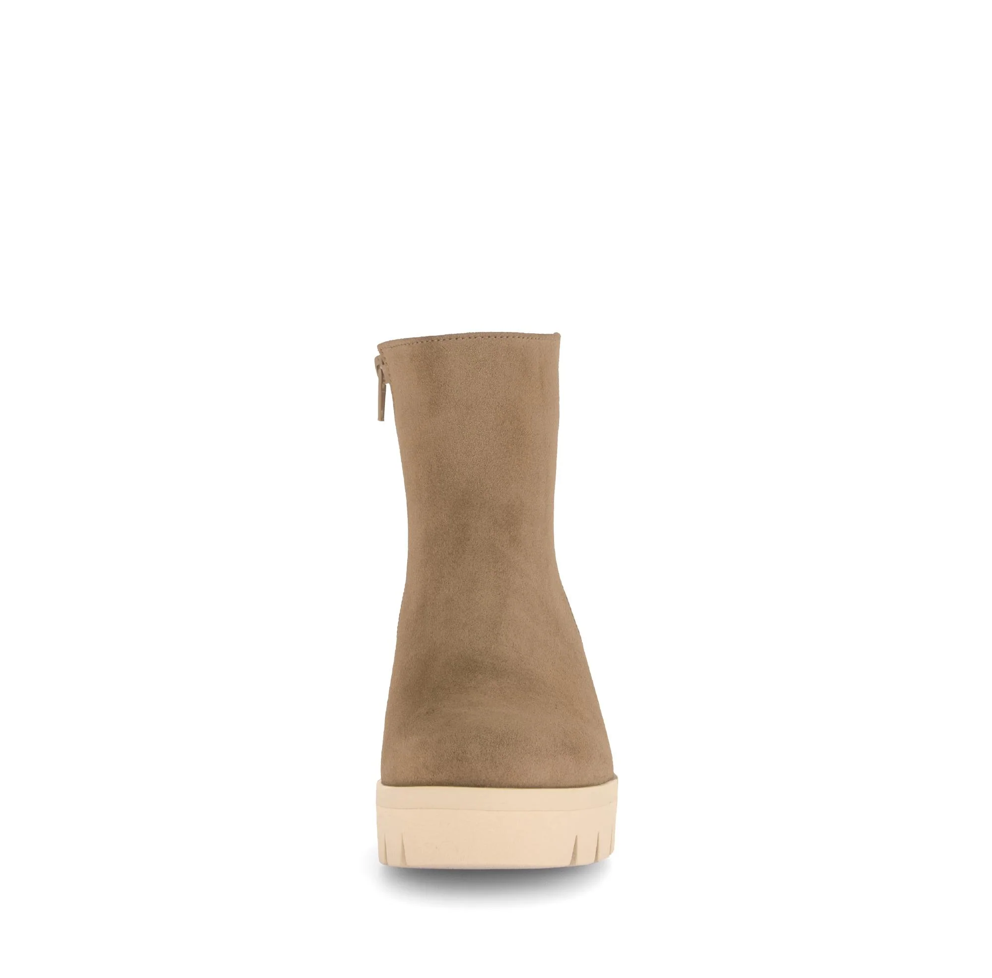 Bottines compensées cognac en Nubuck - Image 5