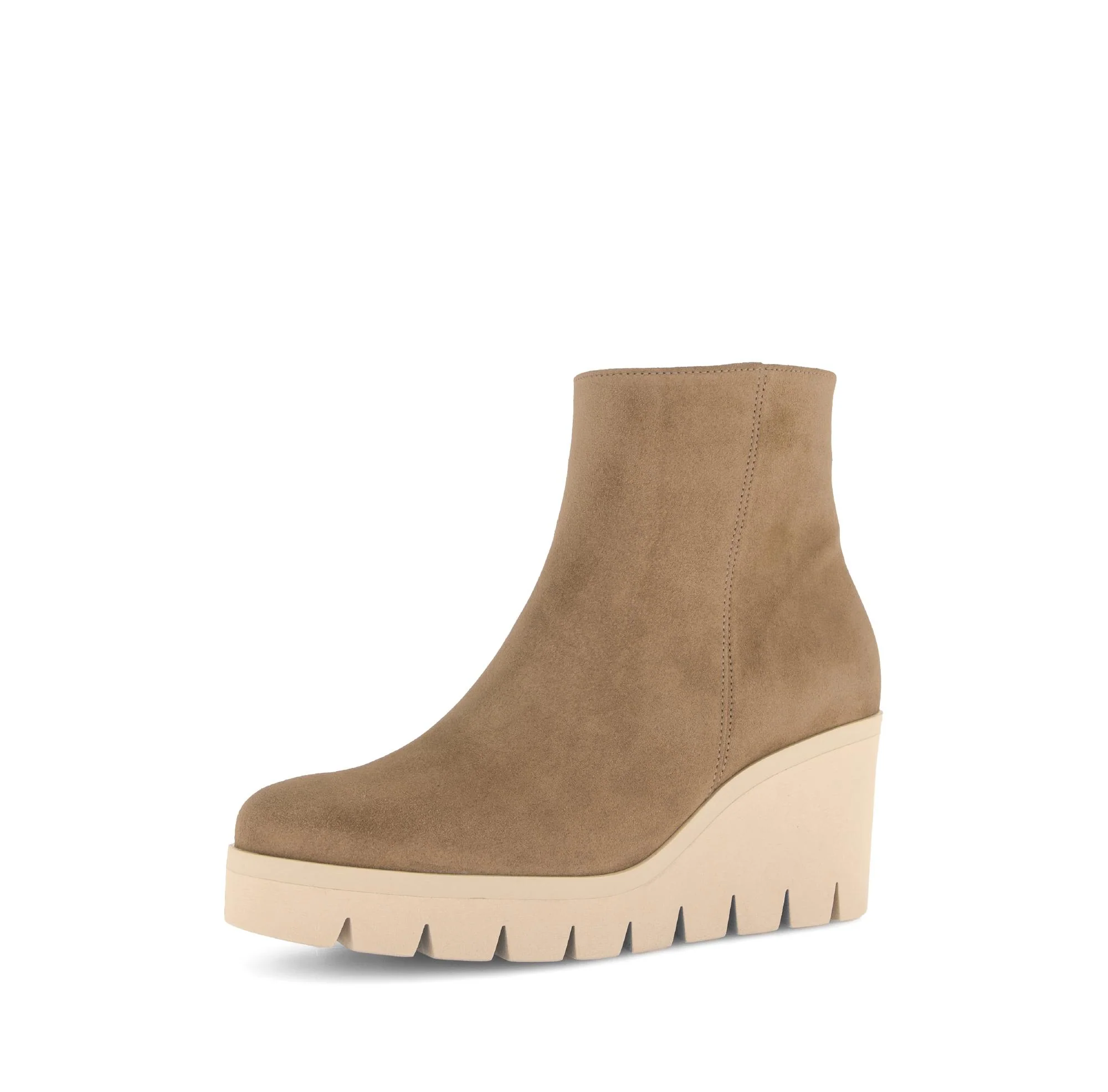 Bottines compensées cognac en Nubuck - Image 6