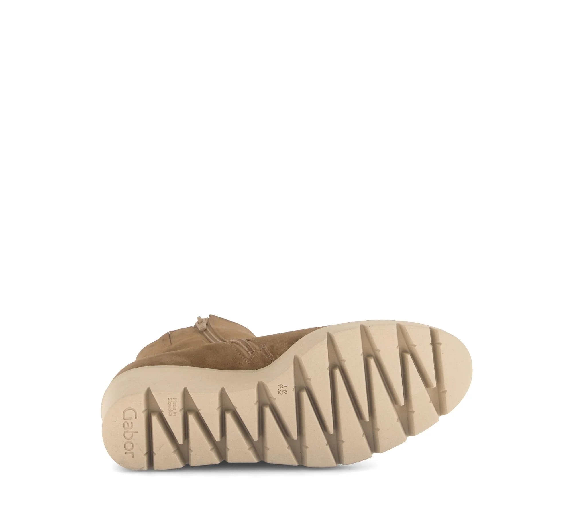 Bottines compensées cognac en Nubuck - Image 7