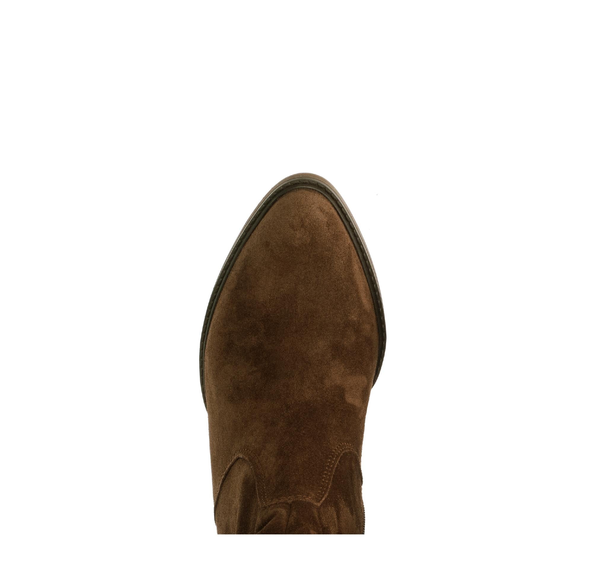 Bottines marron en cuir - Image 3