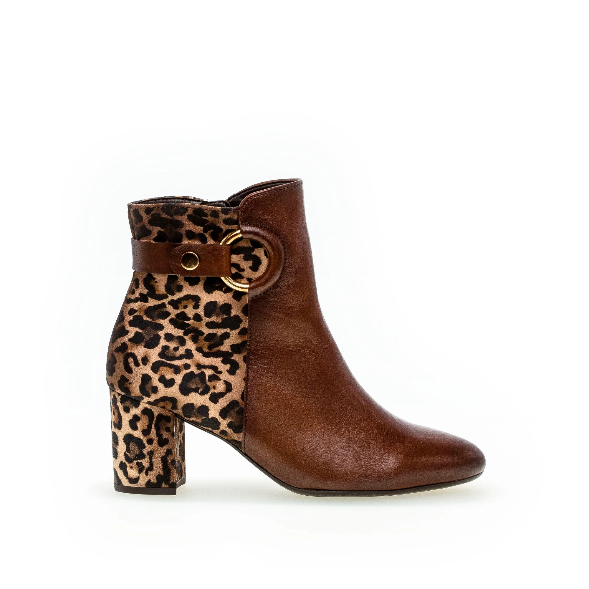 Bottines marron en cuir