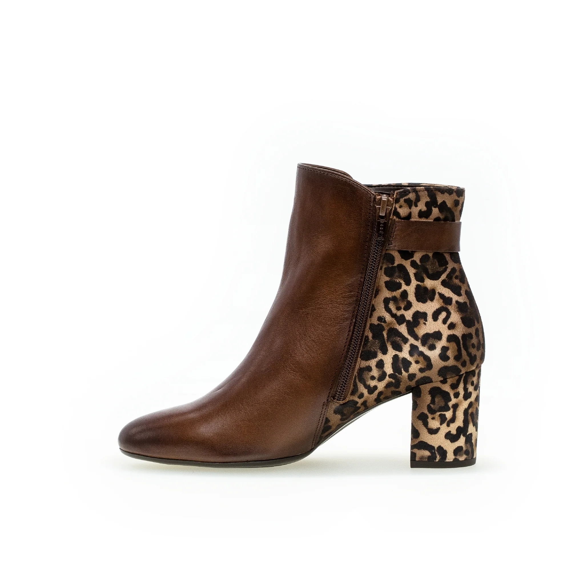 Bottines marron en cuir - Image 2