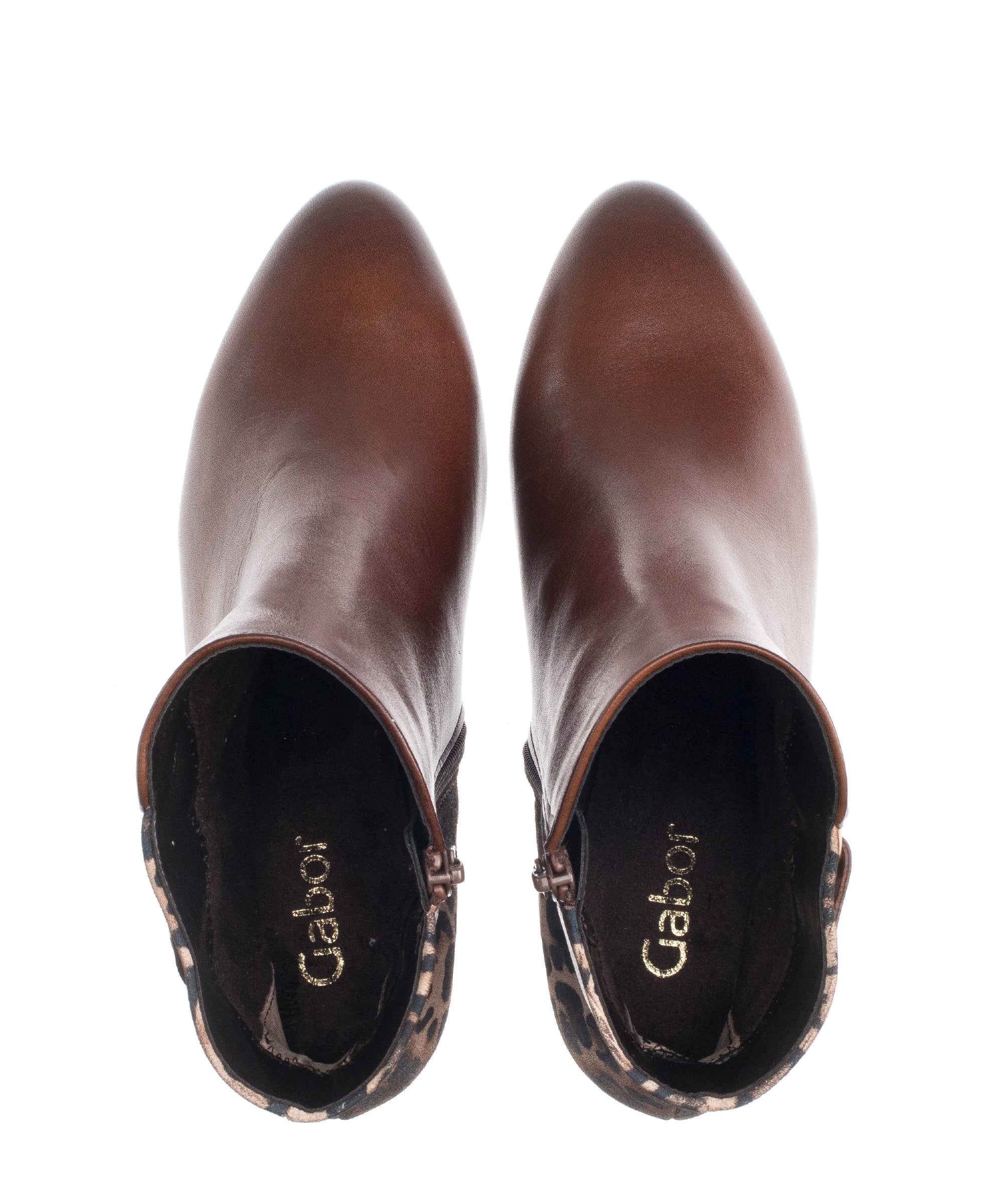 Bottines marron en cuir - Image 5