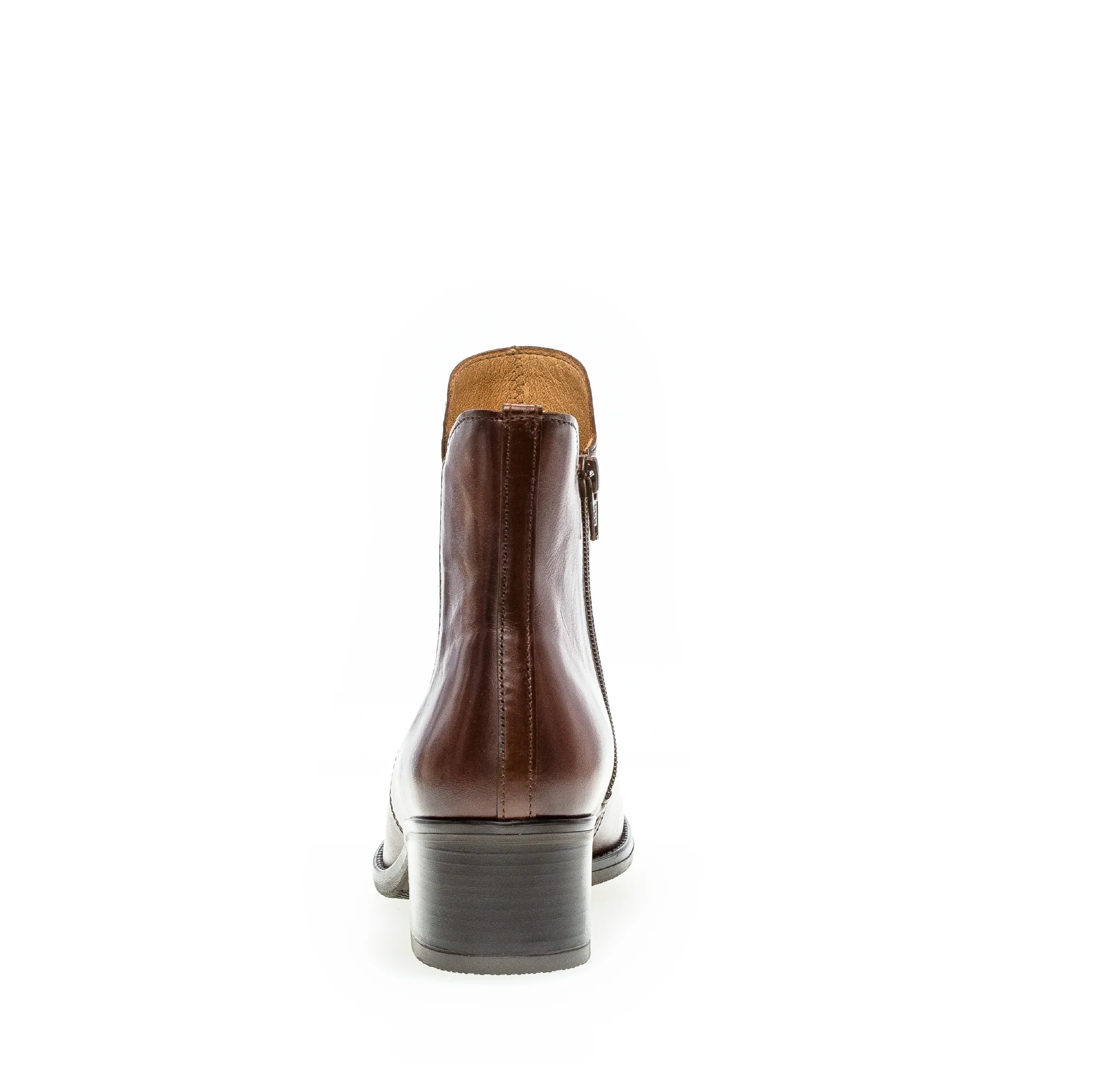 Bottines marron en cuir lisse - Image 6