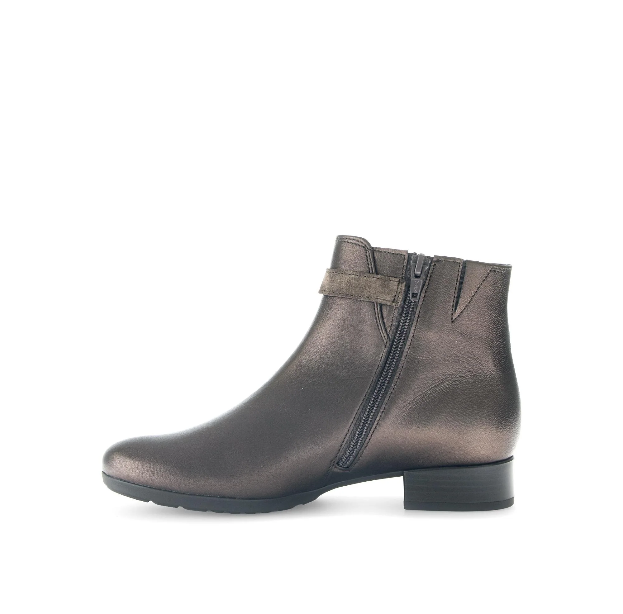 Bottines marron en cuir lisse - Image 2