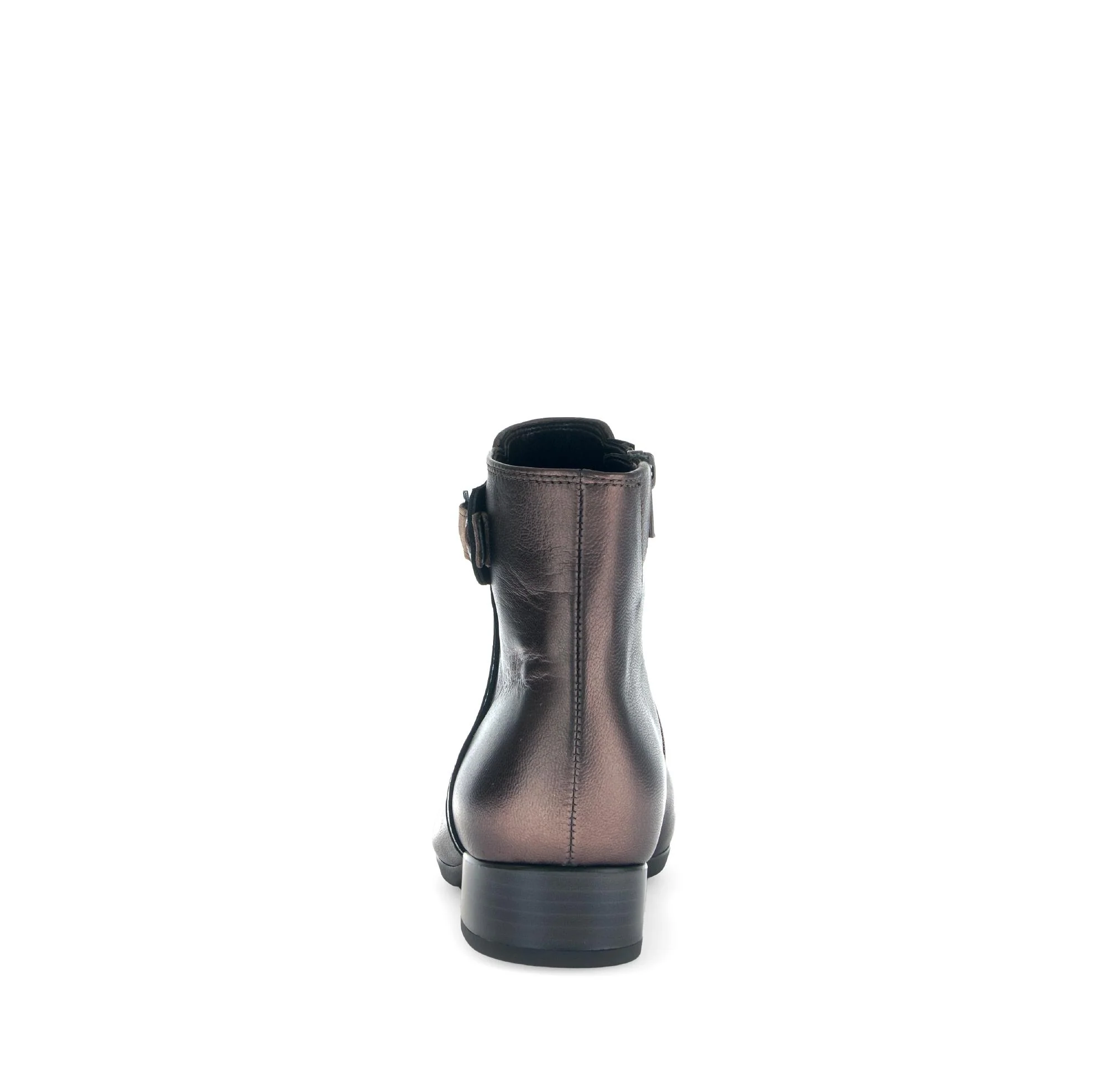 Bottines marron en cuir lisse - Image 4