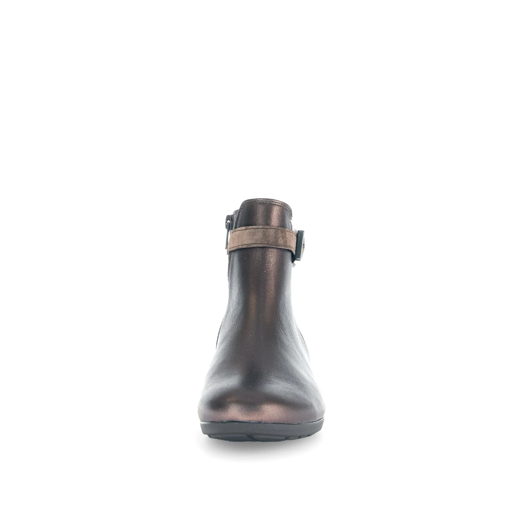 Bottines marron en cuir lisse - Image 5