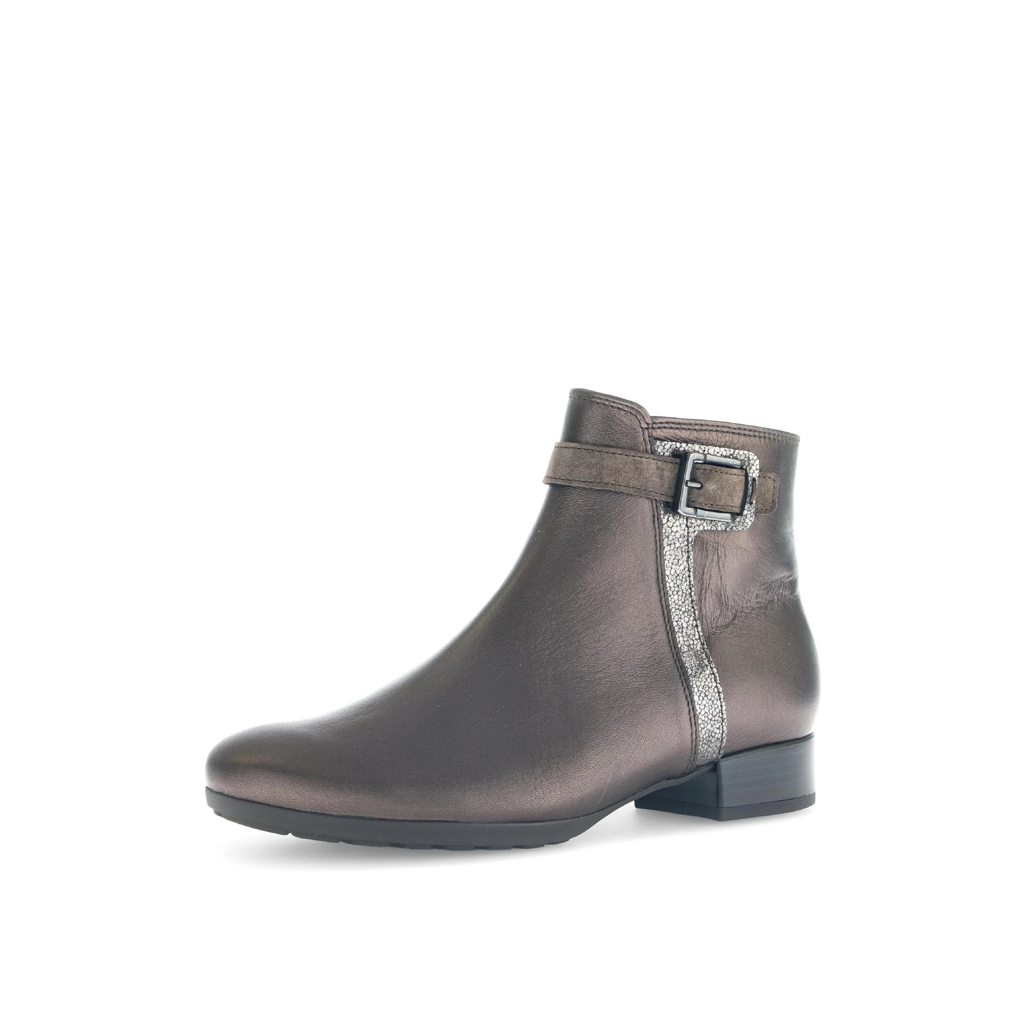 Bottines marron en cuir lisse - Image 6