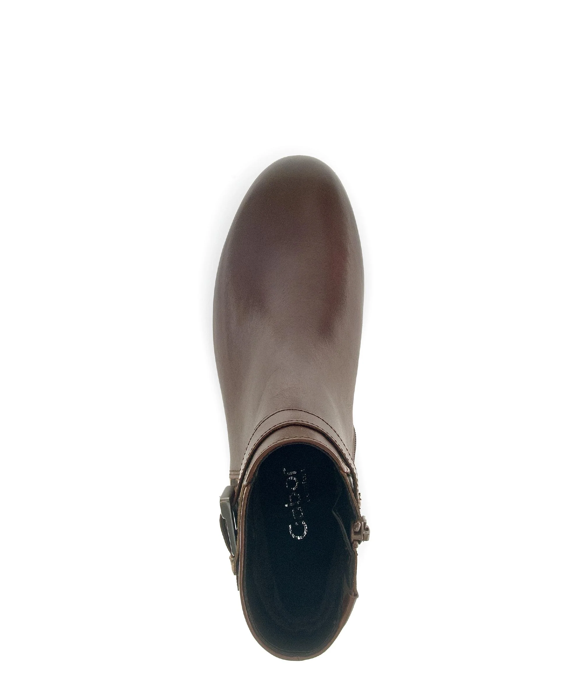 Bottines marron en cuir lisse - Image 3