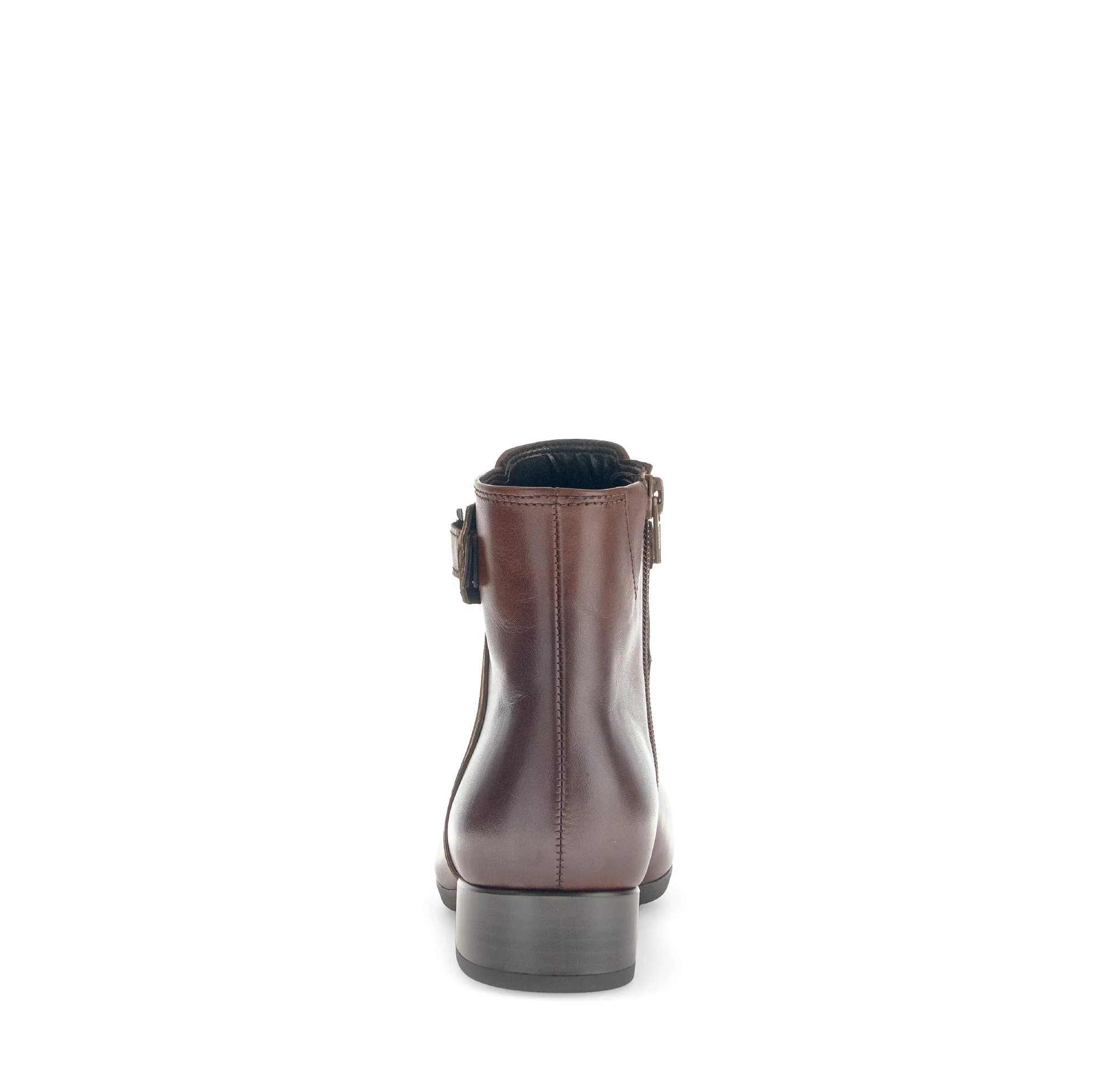 Bottines marron en cuir lisse - Image 4
