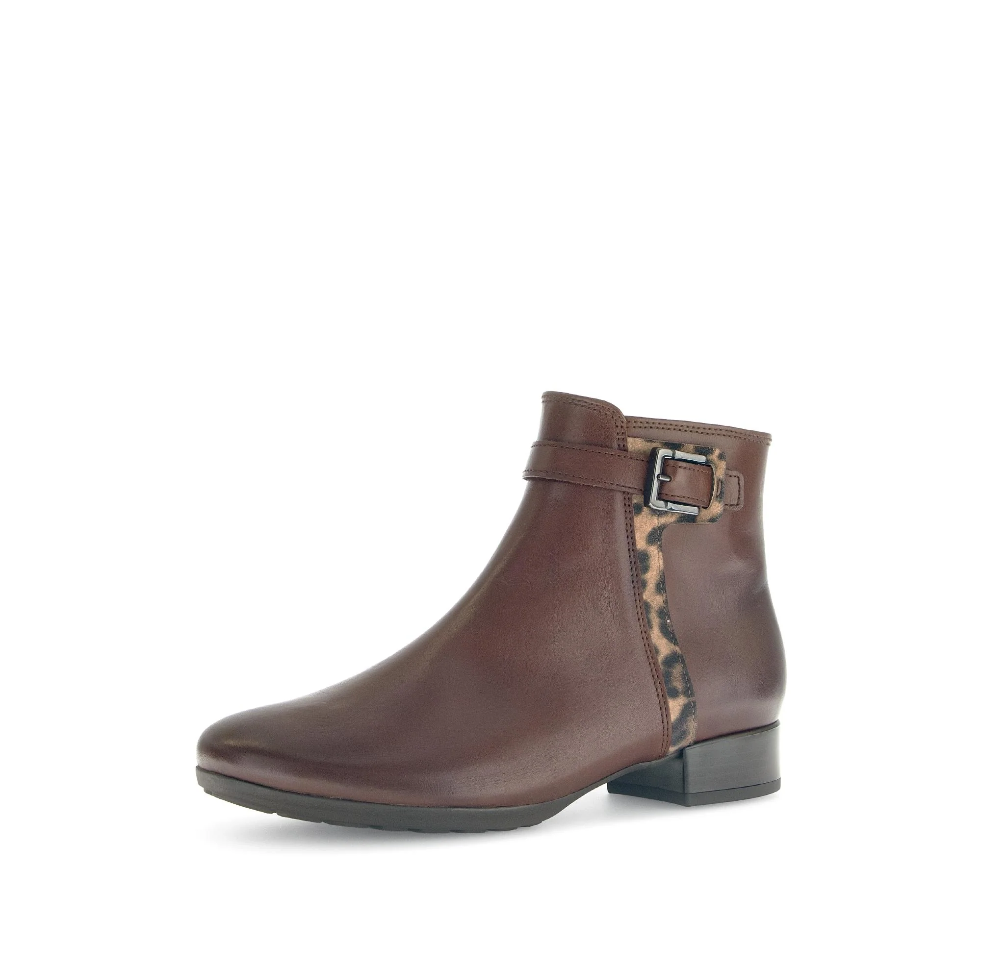 Bottines marron en cuir lisse - Image 6