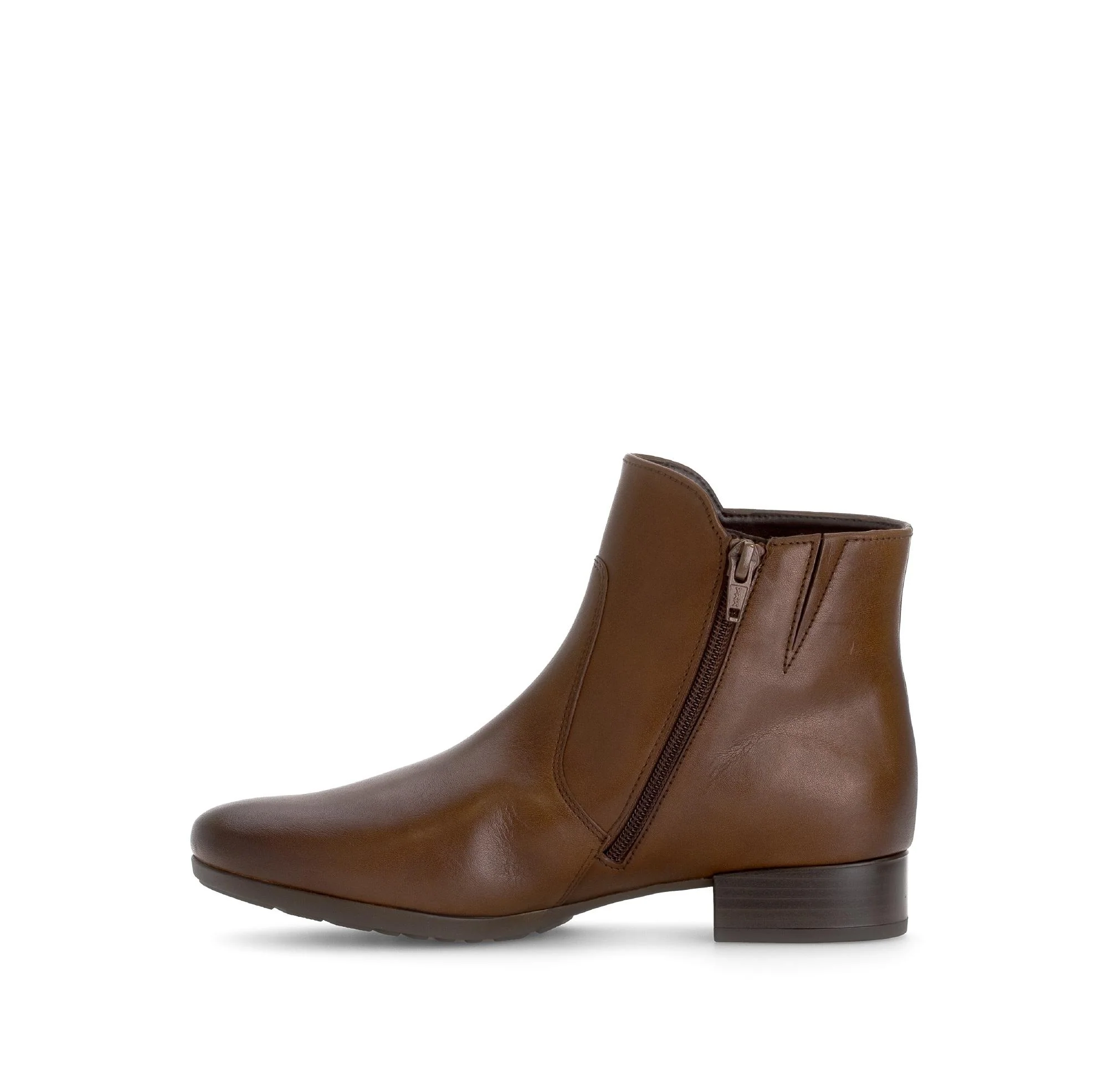 Bottines marron en cuir lisse - Image 2
