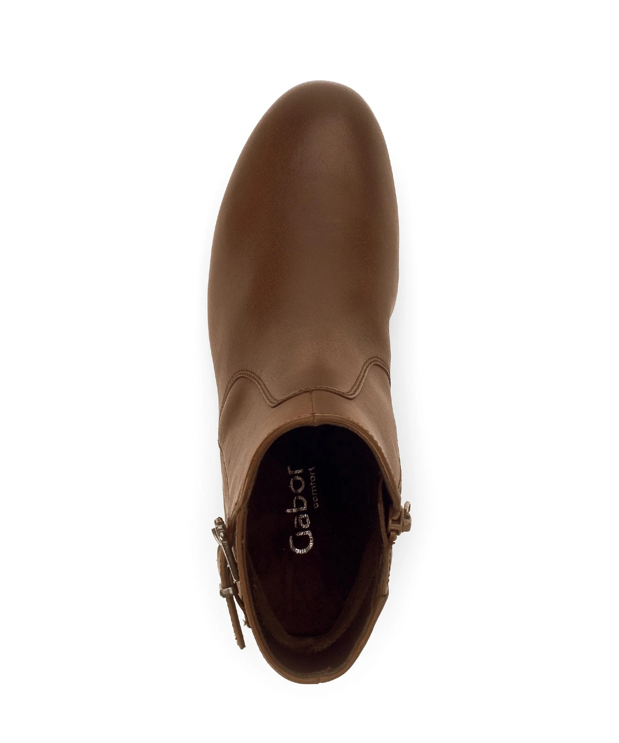 Bottines marron en cuir lisse - Image 3