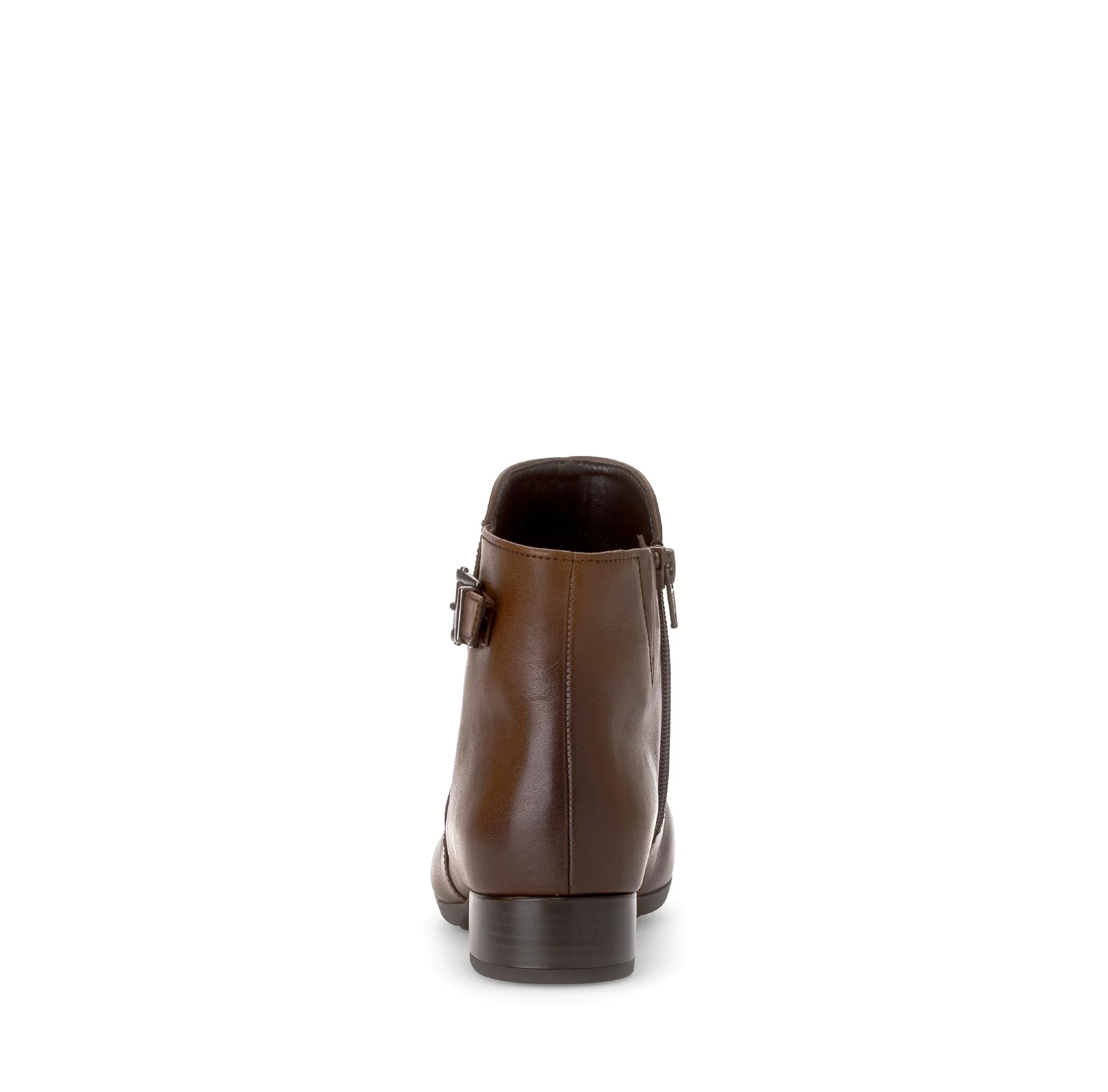 Bottines marron en cuir lisse - Image 4