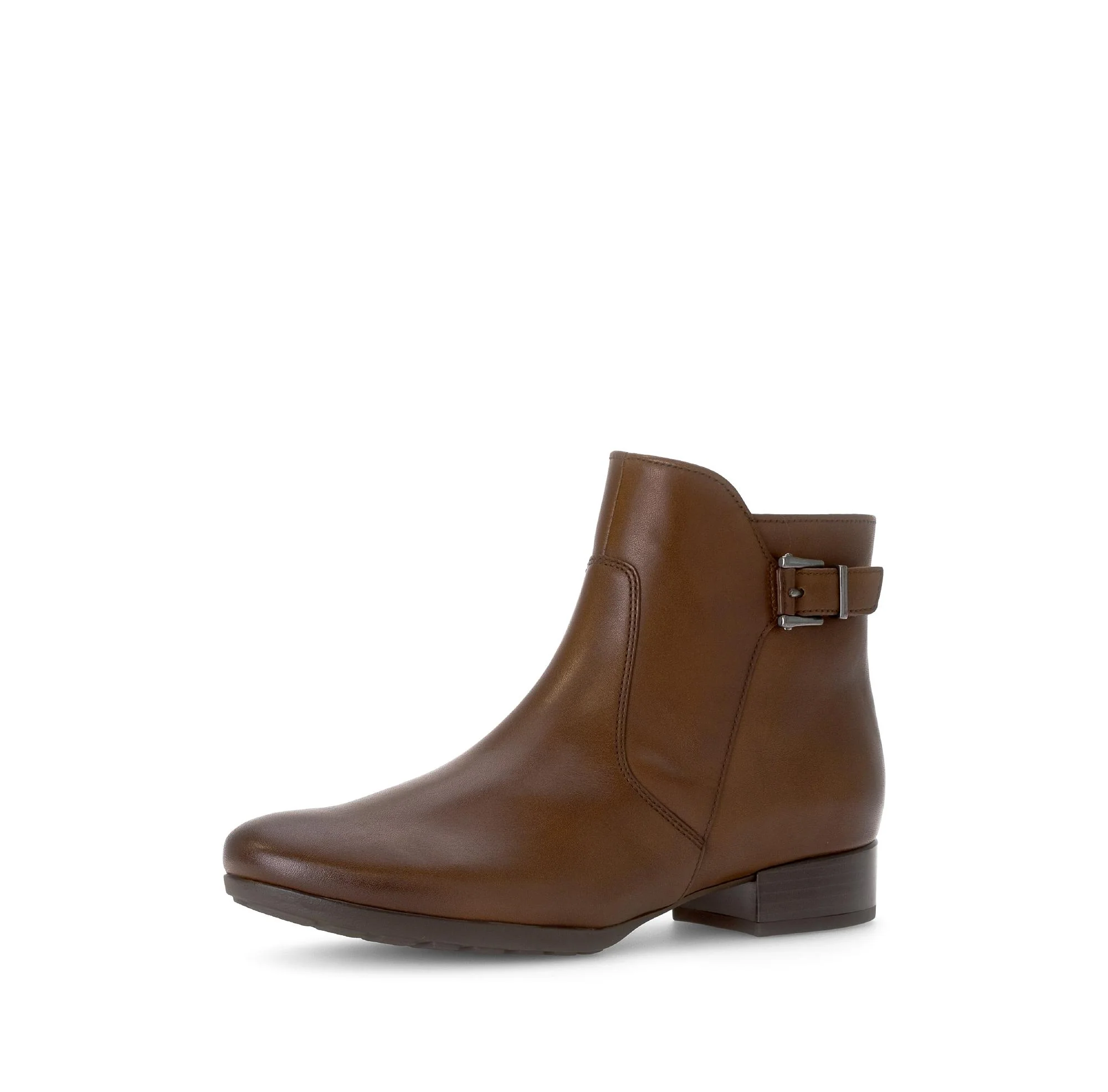 Bottines marron en cuir lisse - Image 6