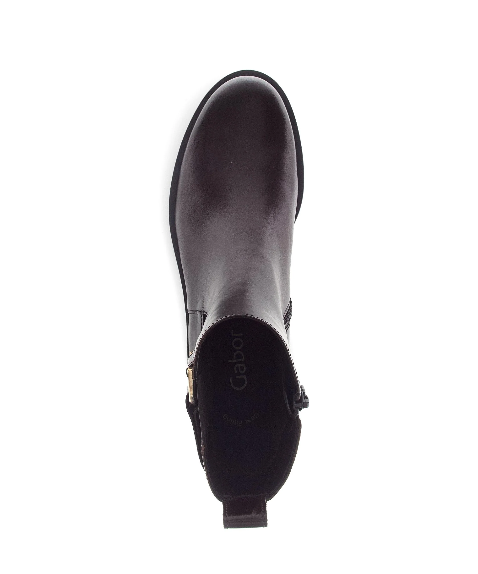 Bottines marron en cuir lisse - Image 3