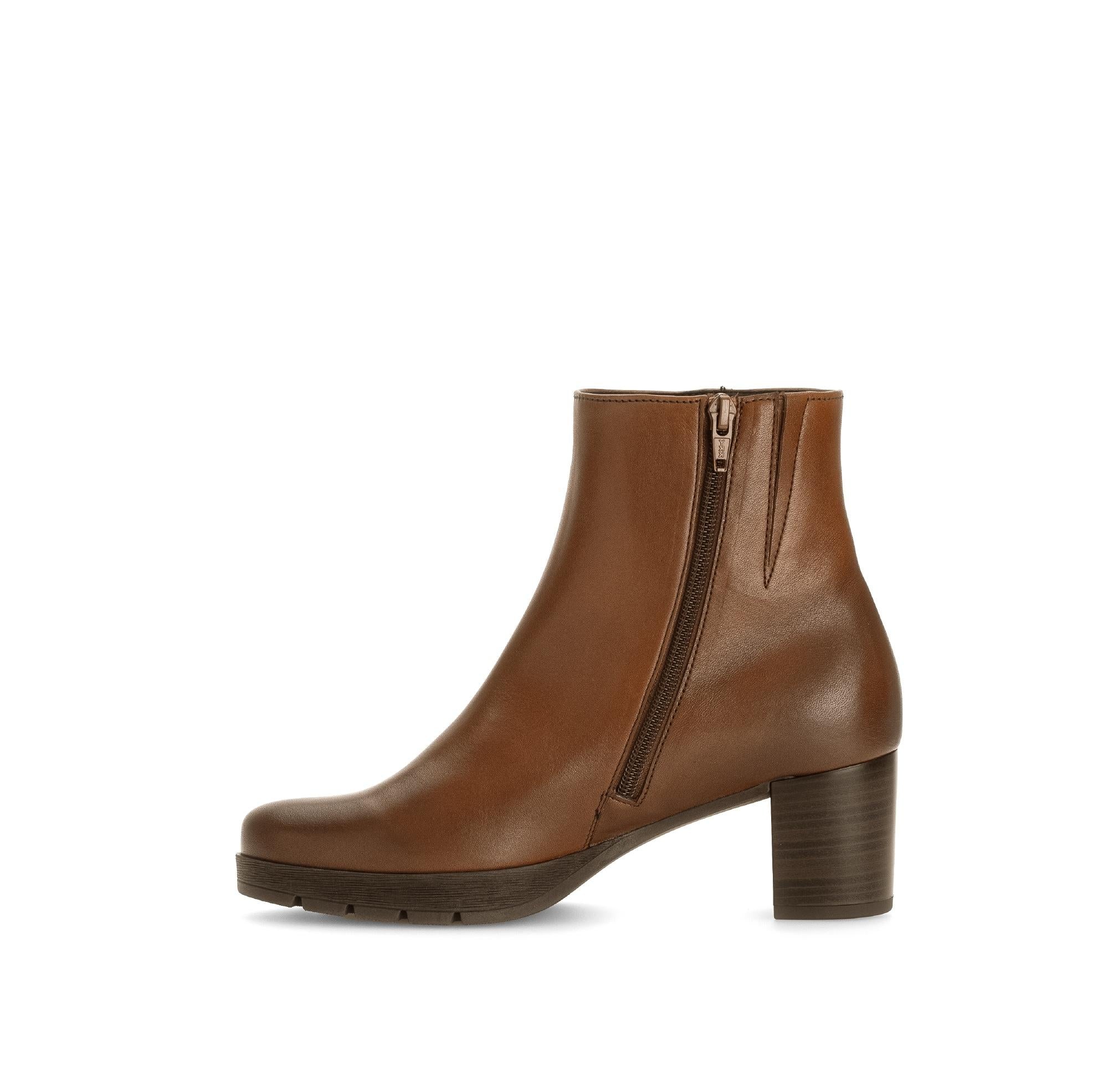 Bottines marron en cuir lisse - Image 2