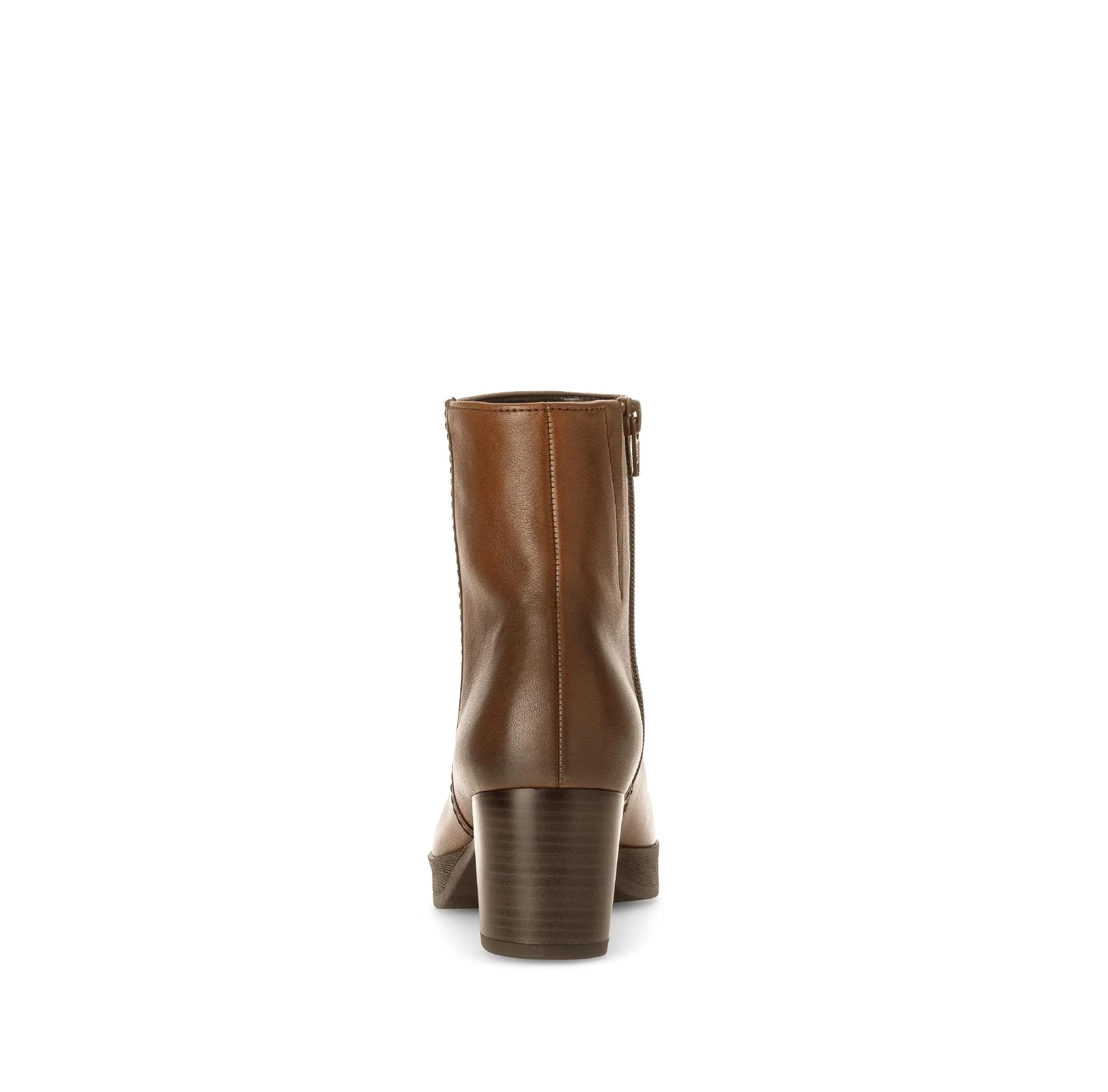 Bottines marron en cuir lisse - Image 4