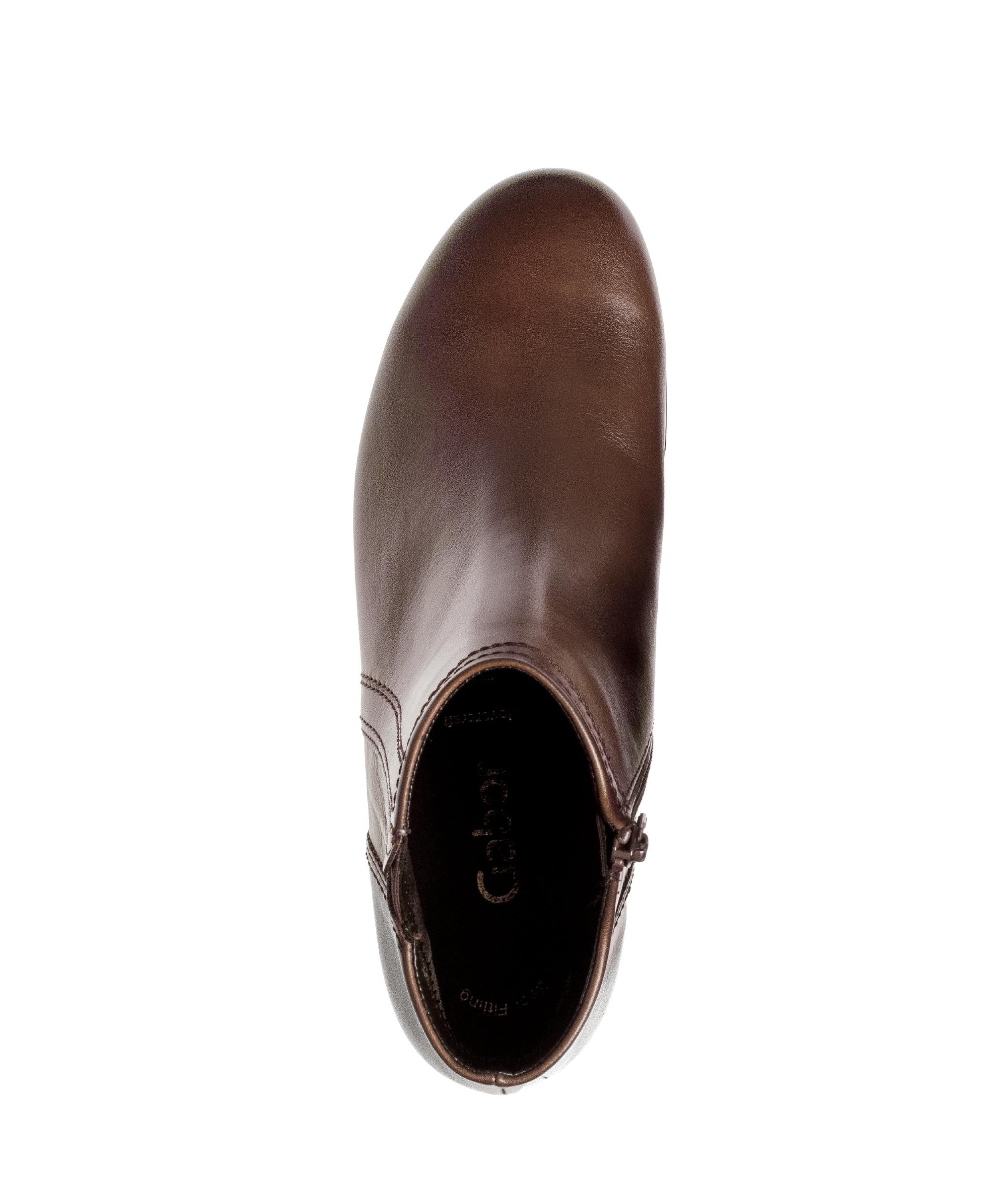 Bottines marron en cuir lisse - Image 3