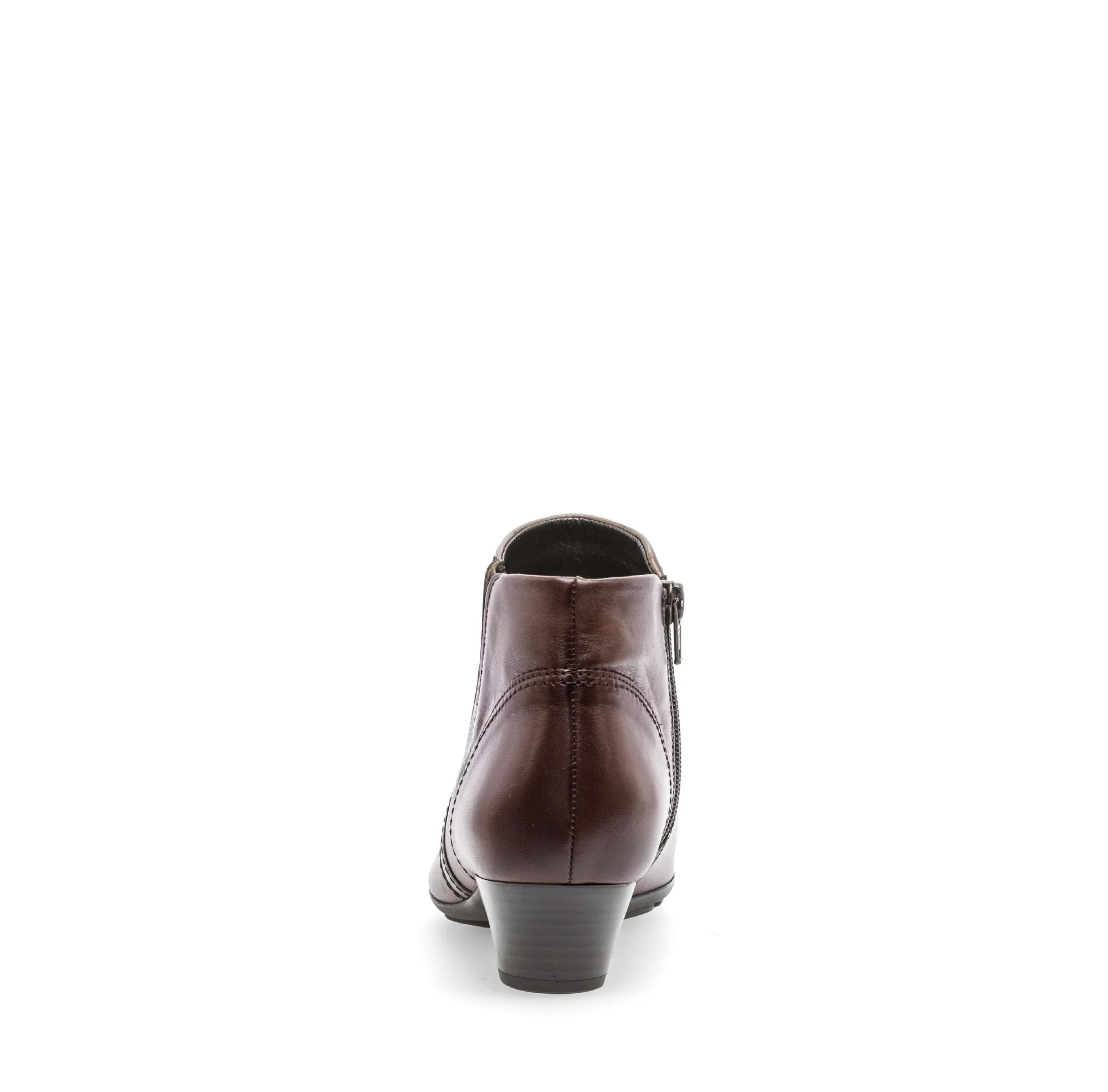 Bottines marron en cuir lisse - Image 4