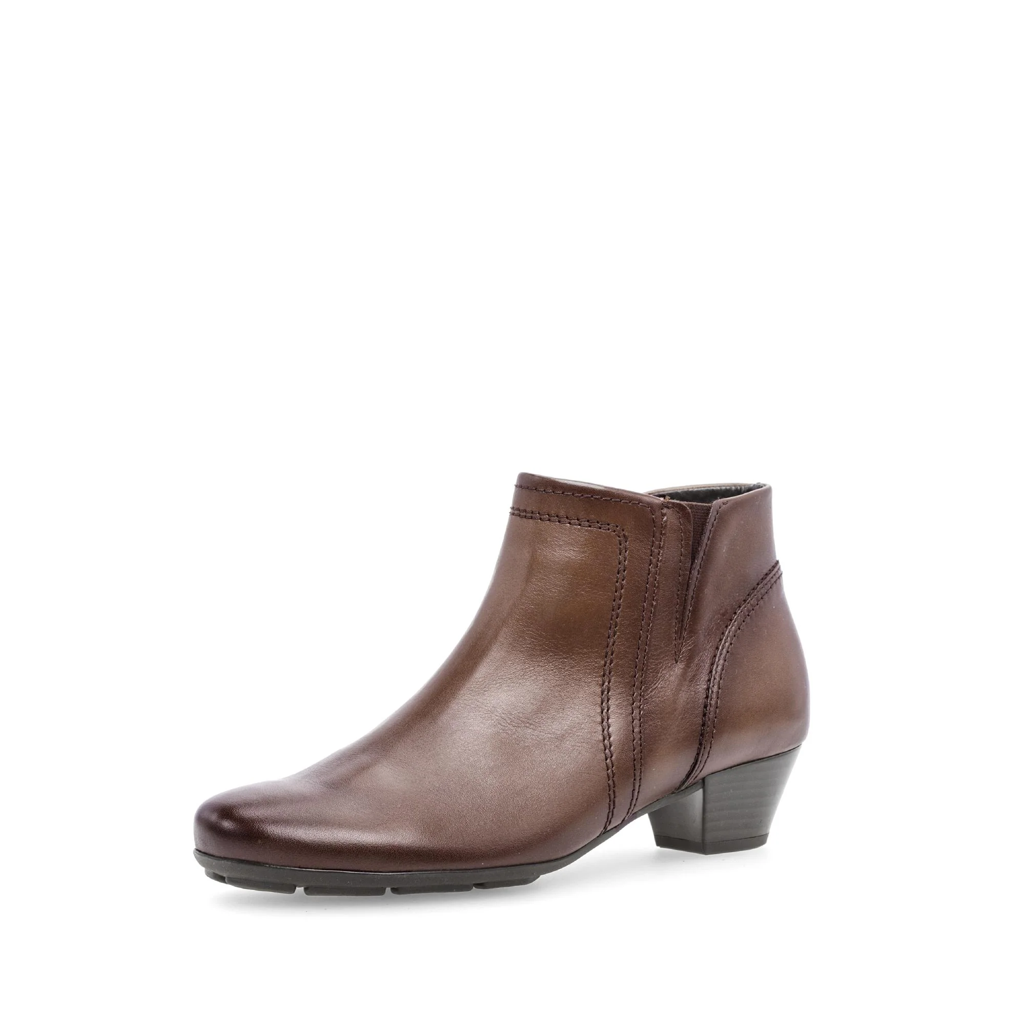 Bottines marron en cuir lisse - Image 6