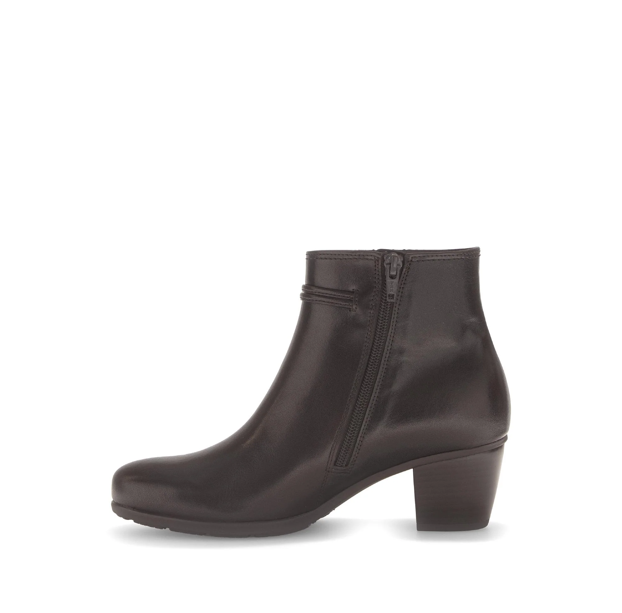 Bottines marron en cuir lisse - Image 2
